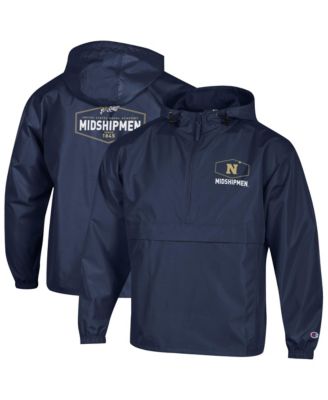 Men's Navy Midshipmen Delay Packable Half-Zip Jacket