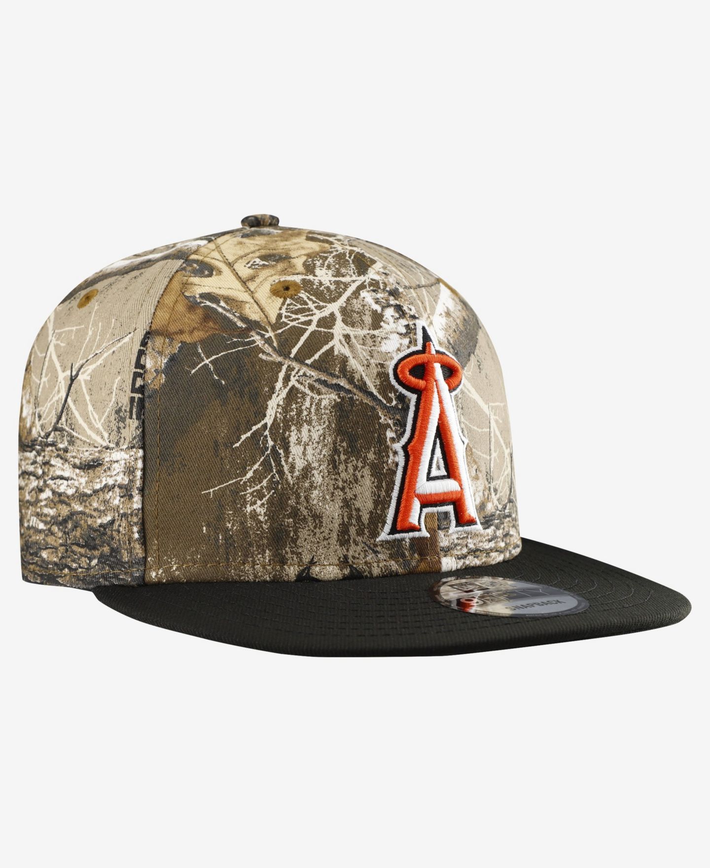 Мужская кепка New Era Camo Los Angeles Angels Realtree Orange Pop 9FIFTY Snapback Hat — фото 3
