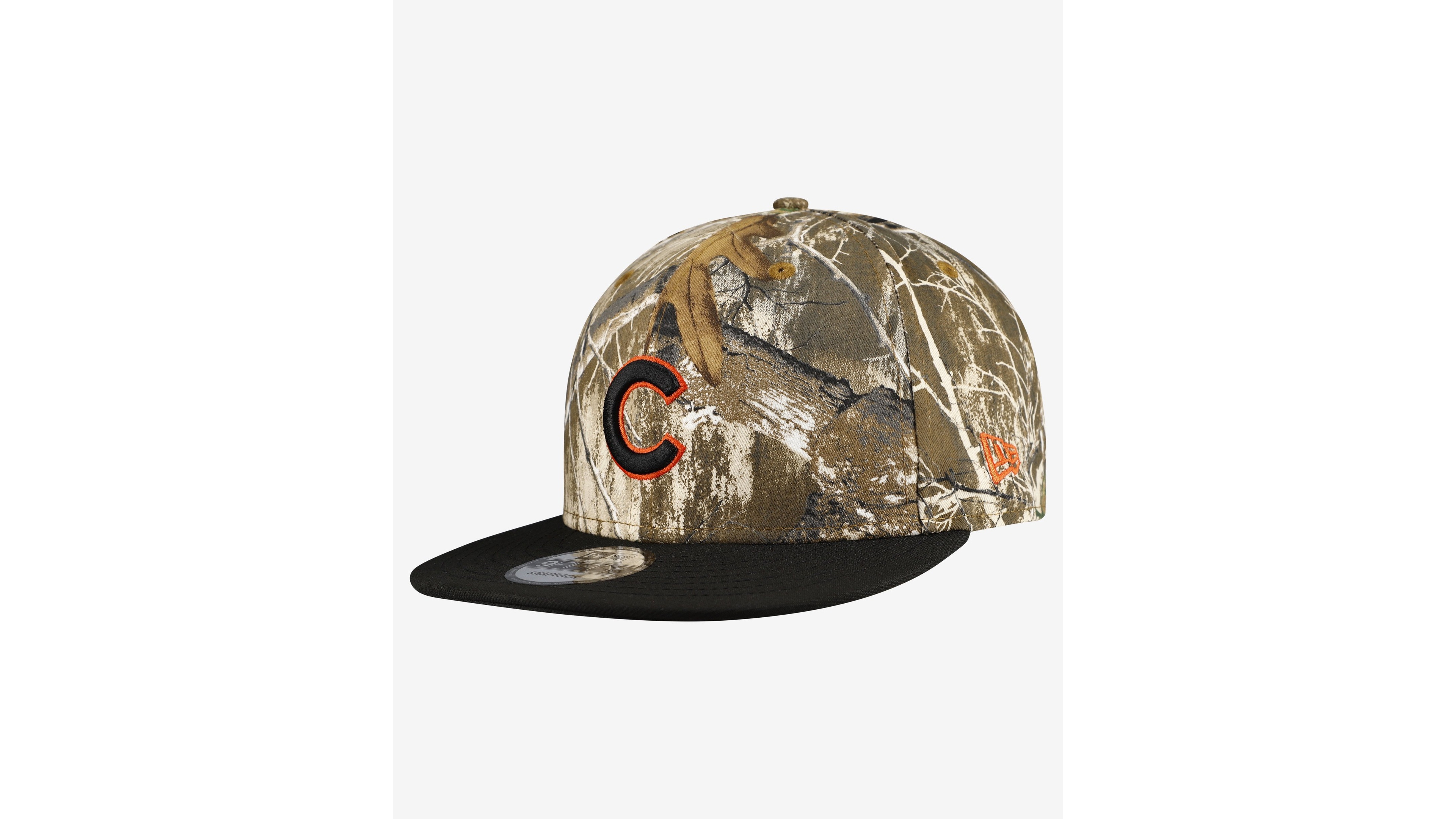 New Era Men's Camo Chicago Cubs Realtree Orange Pop 9FIFTY Snapback Hat