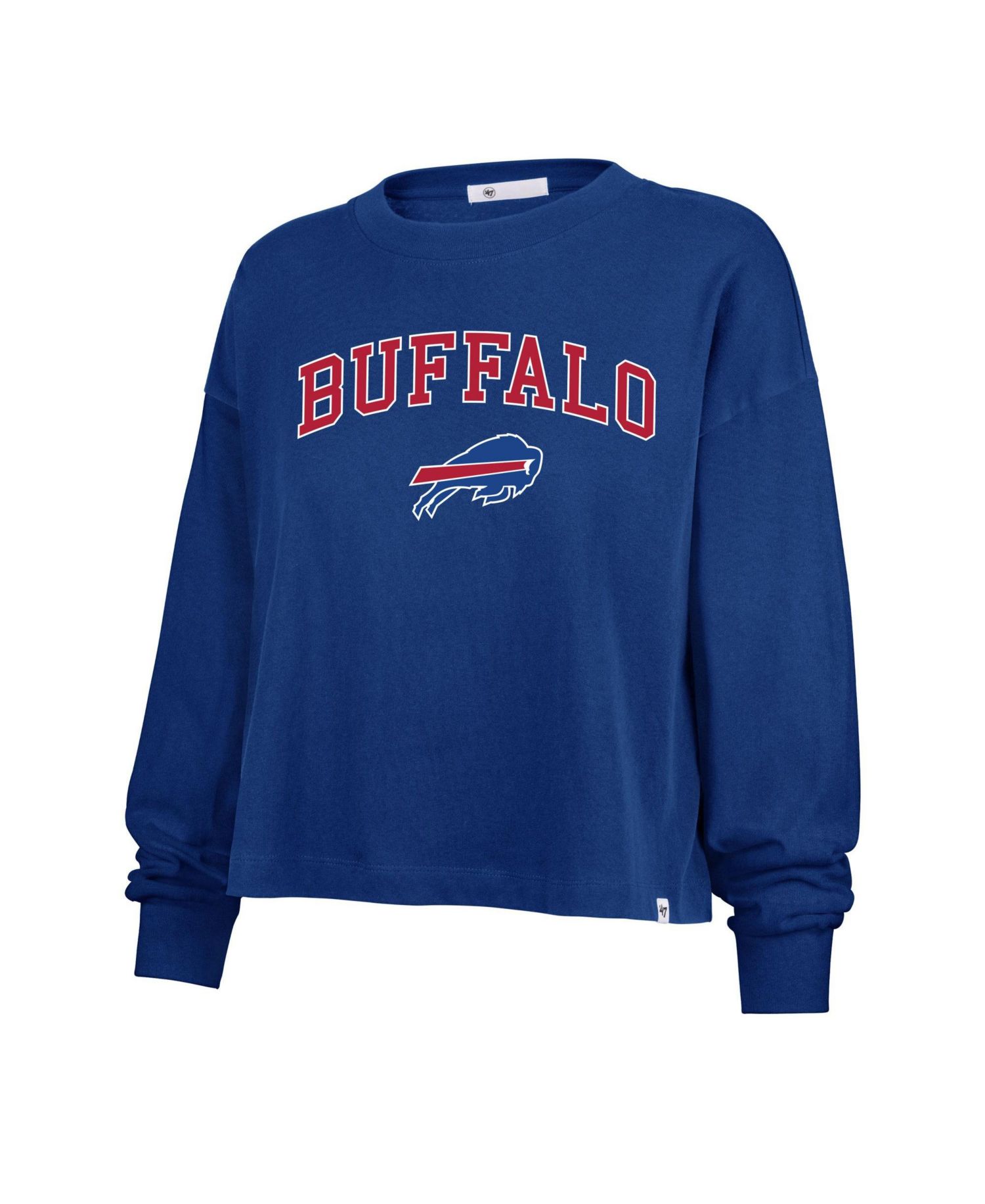 Plus Size Buffalo Bills Sydney Arch Game Long-Sleeve Cotton-Blend T-Shirt