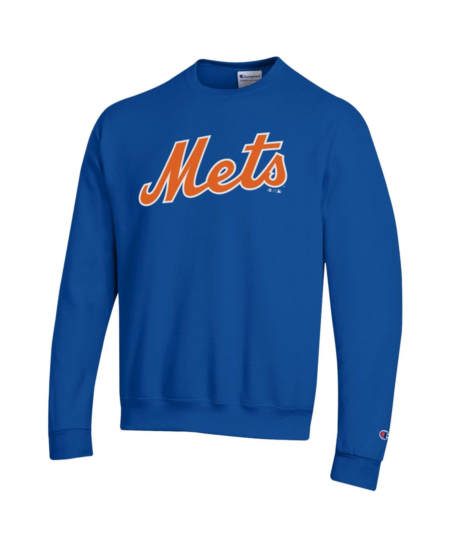 Men's New York Mets Powerblend Wordmark Crewneck Sweatshirt