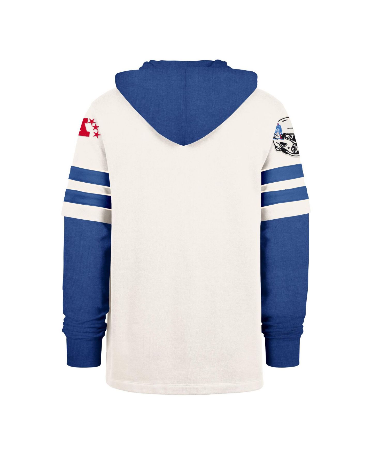 Мужские худи '47 Brand Cream New England Patriots Split Zone Cornerback Duo Lacer — фото 2