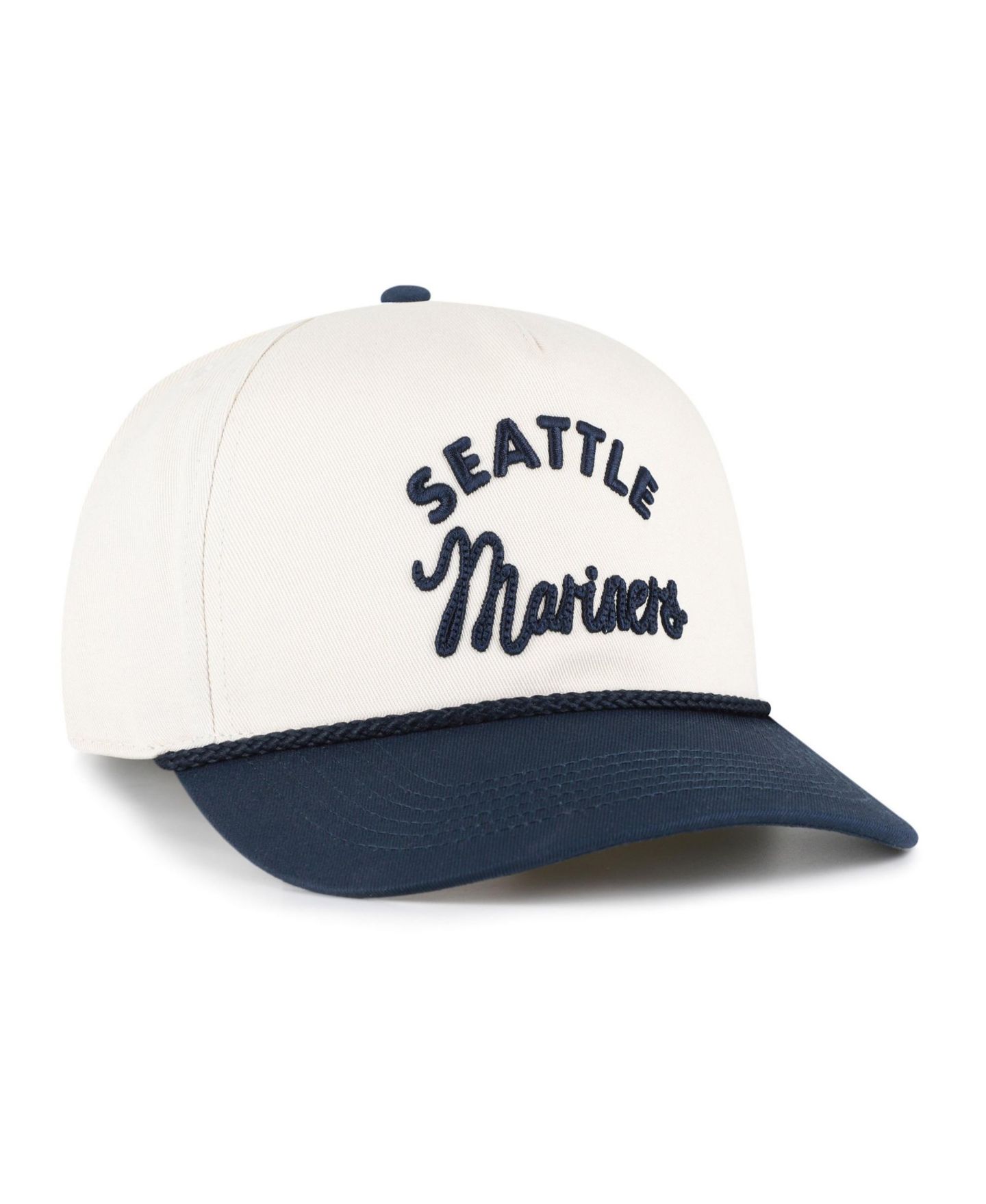 Мужская кепка '47 Brand Natural/Navy Seattle Mariners Rope Script Hitch Adjustable Hat — фото 2