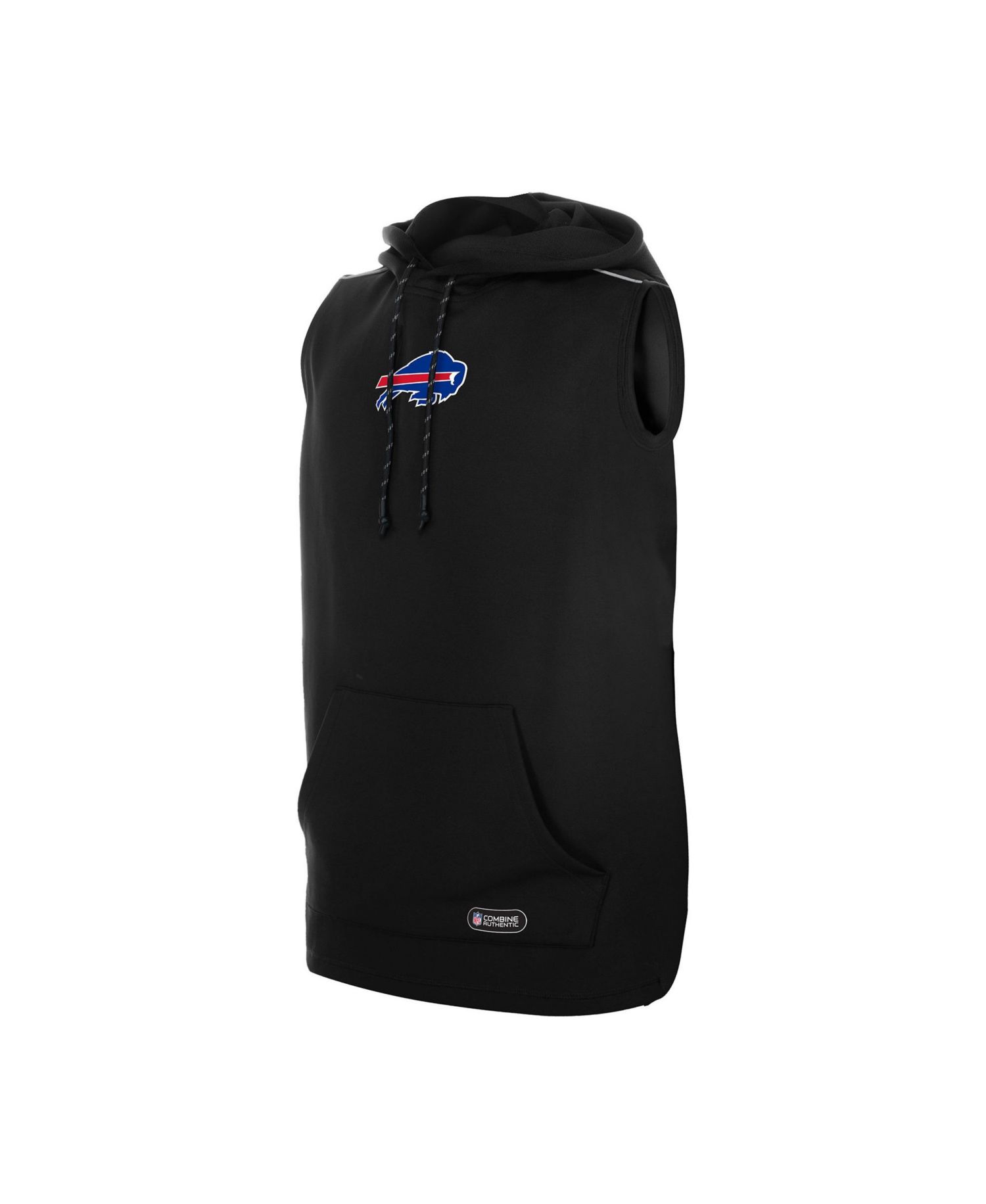 Men's Black Buffalo Bills Combine Sleeveless Hoodie