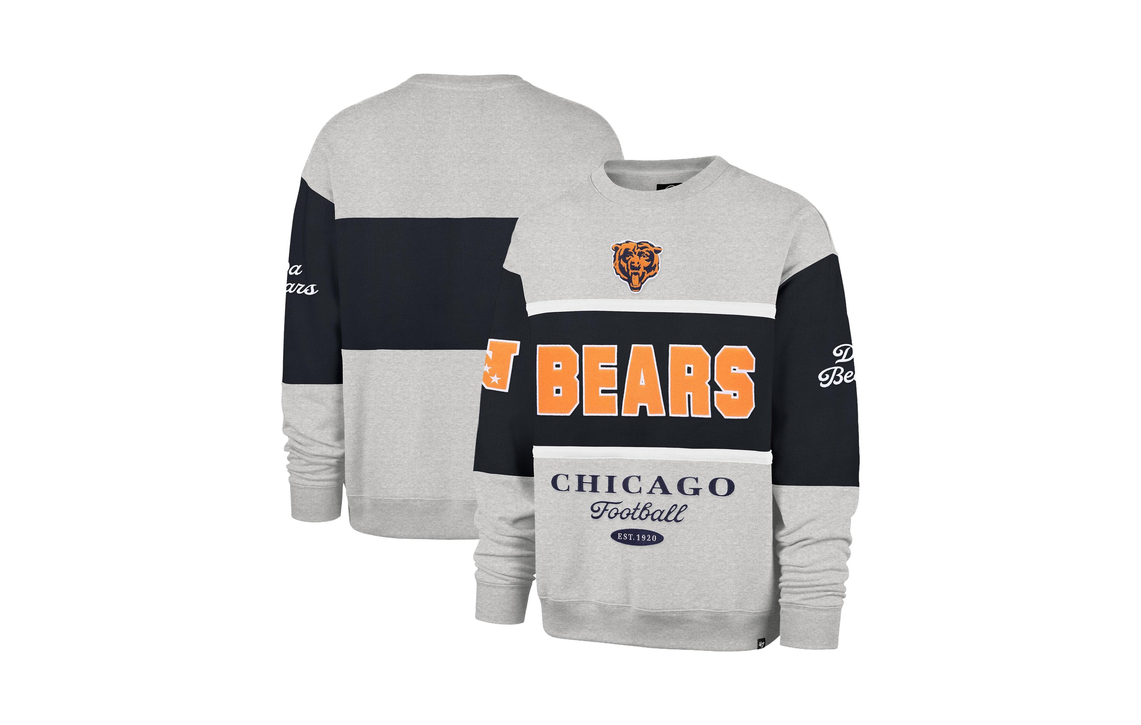 '47 Brand Men's Navy/Heather Gray Chicago Bears Blockfield Maximalist Sweatshirt