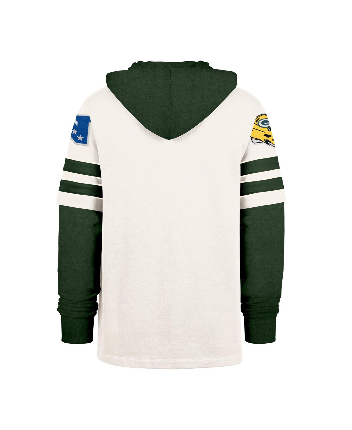 Men's Cream Green Bay Packers Split Zone Cornerback Duo Lacer Hoodie
