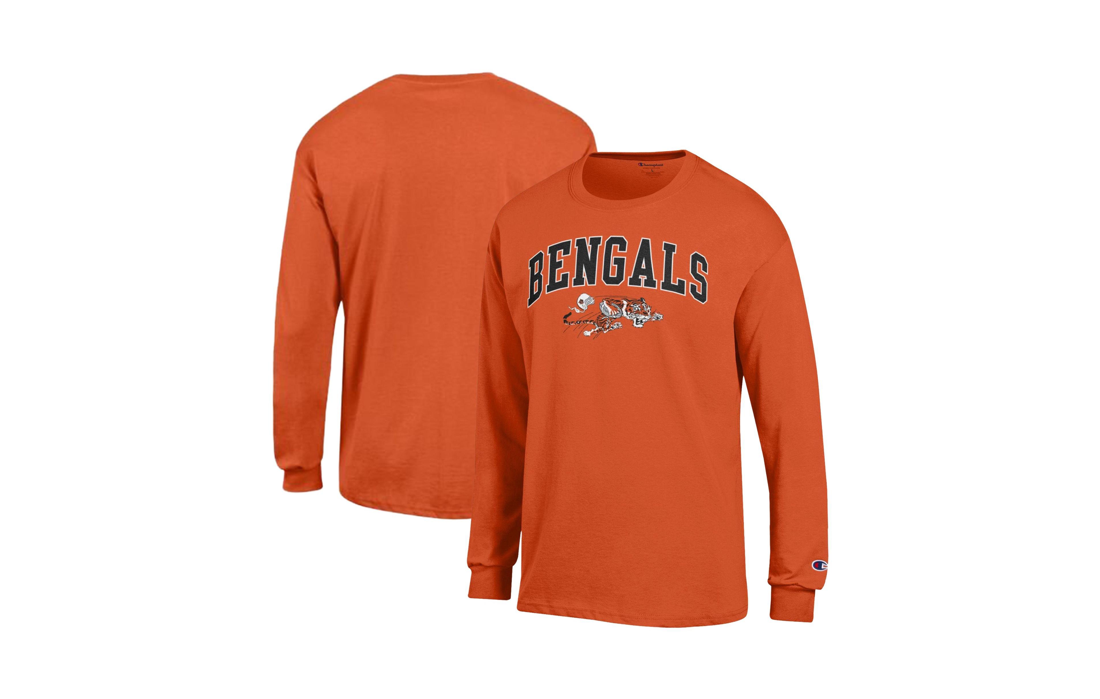 Champion Men's Cincinnati Bengals Long-Sleeve Crewneck Relaxed-Fit T-Shirt