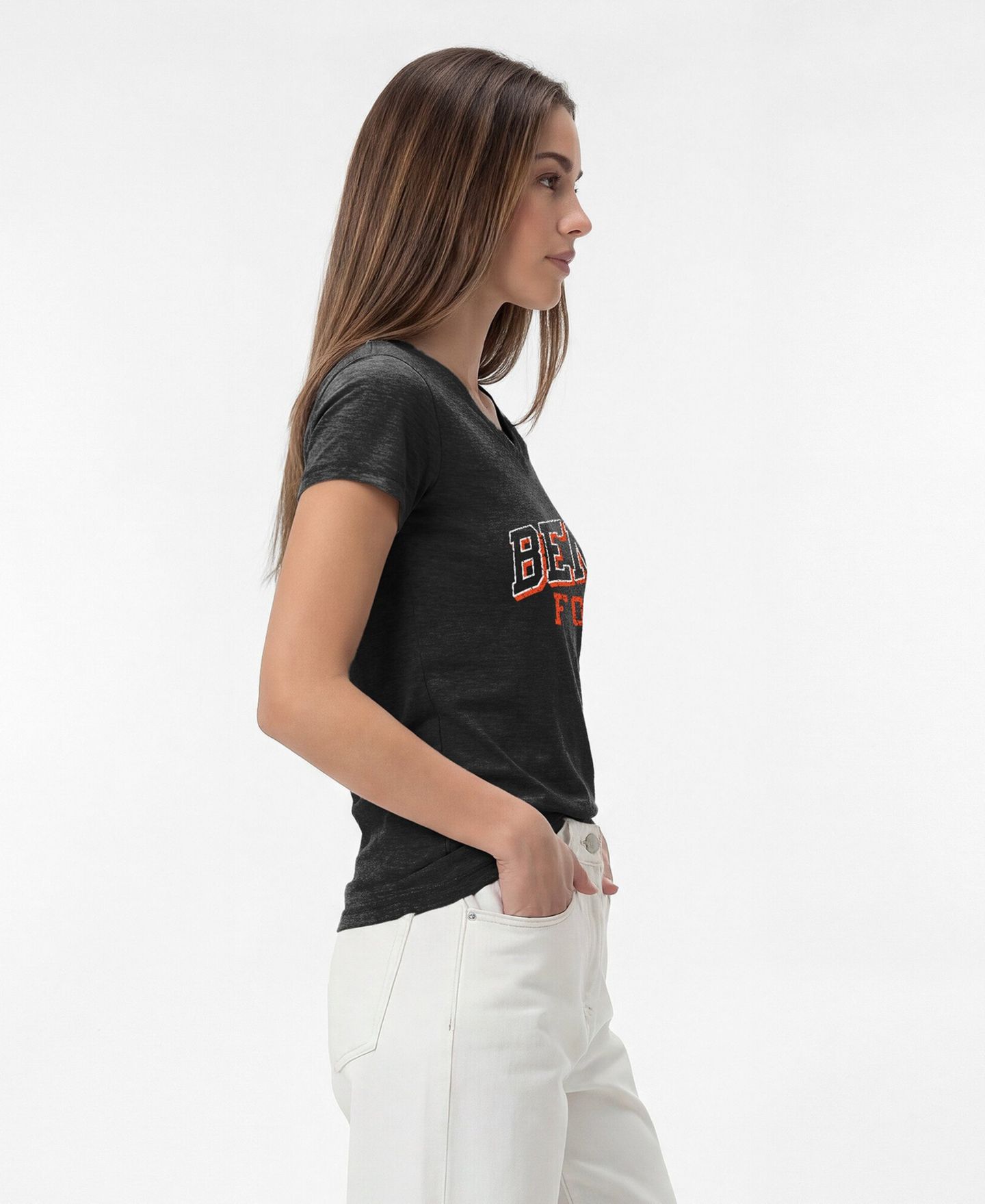 Женская футболка Champion Cincinnati Bengals Triumph Tri-Blend V-Neck — фото 2