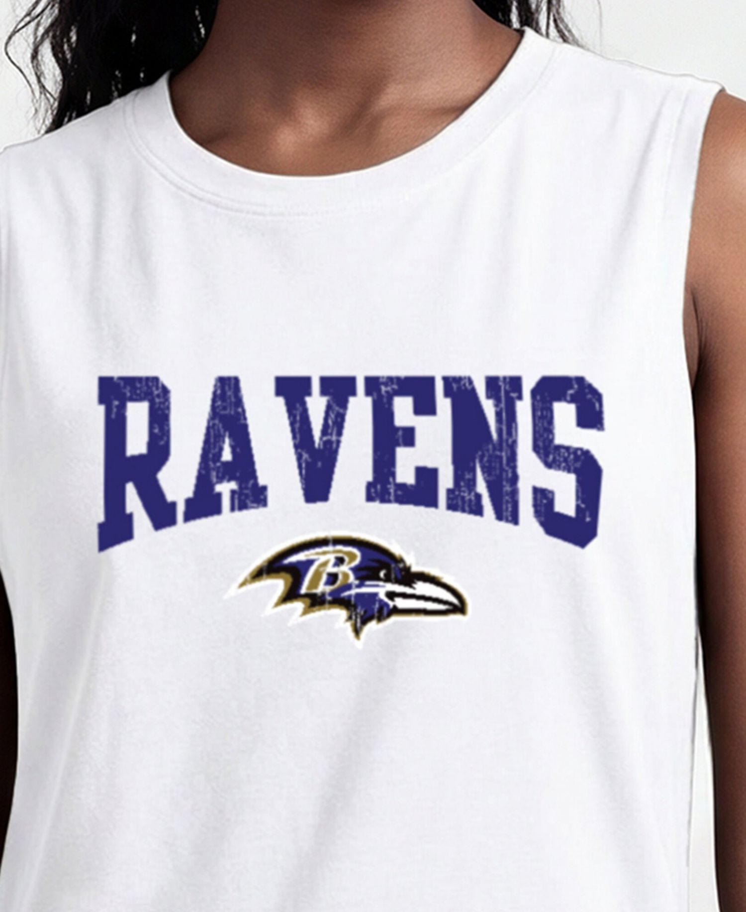 Women's Baltimore Ravens Crewneck Muscle Tank