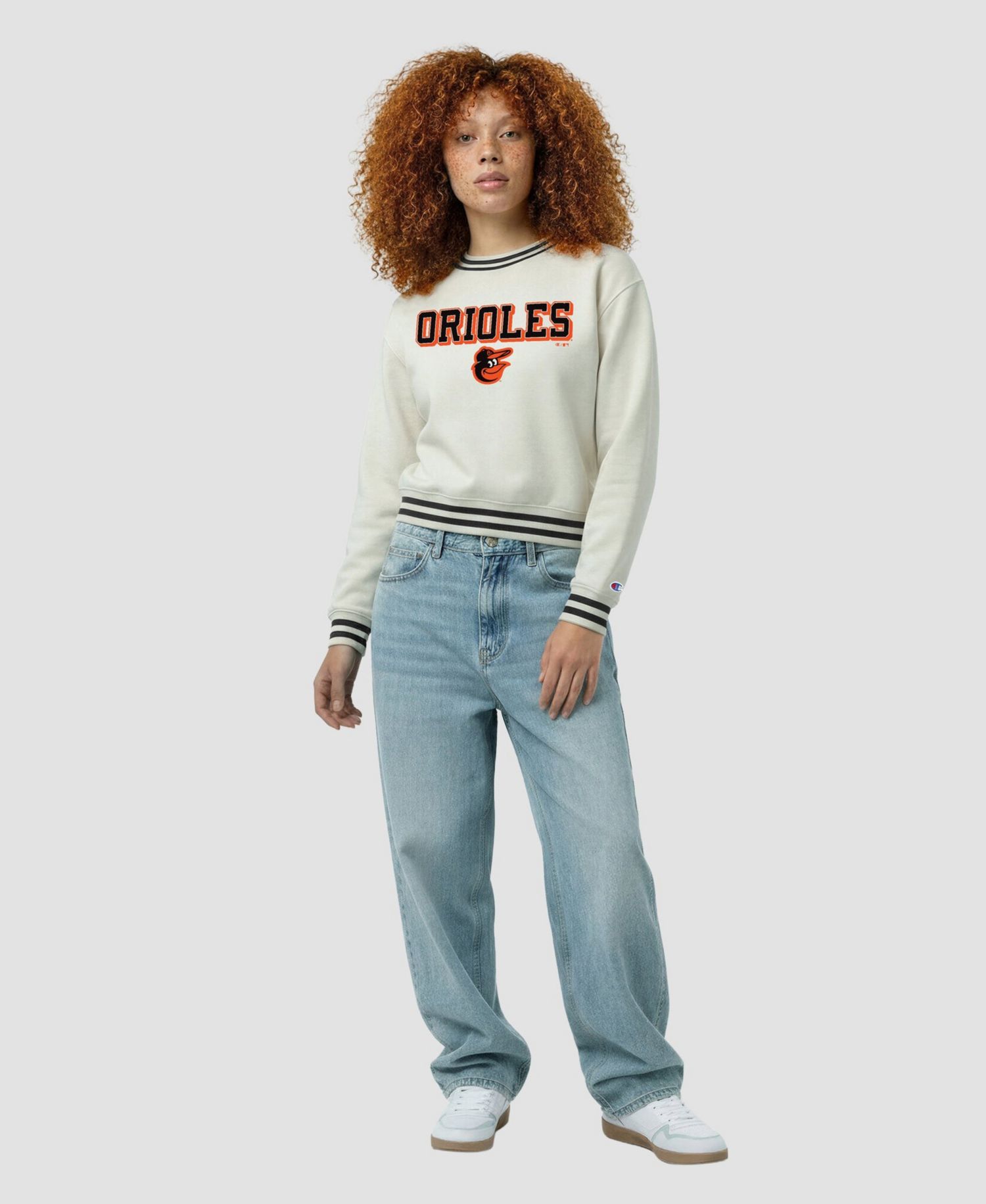 Women's Baltimore Orioles Reverse Weave Crewneck Sweatshirt