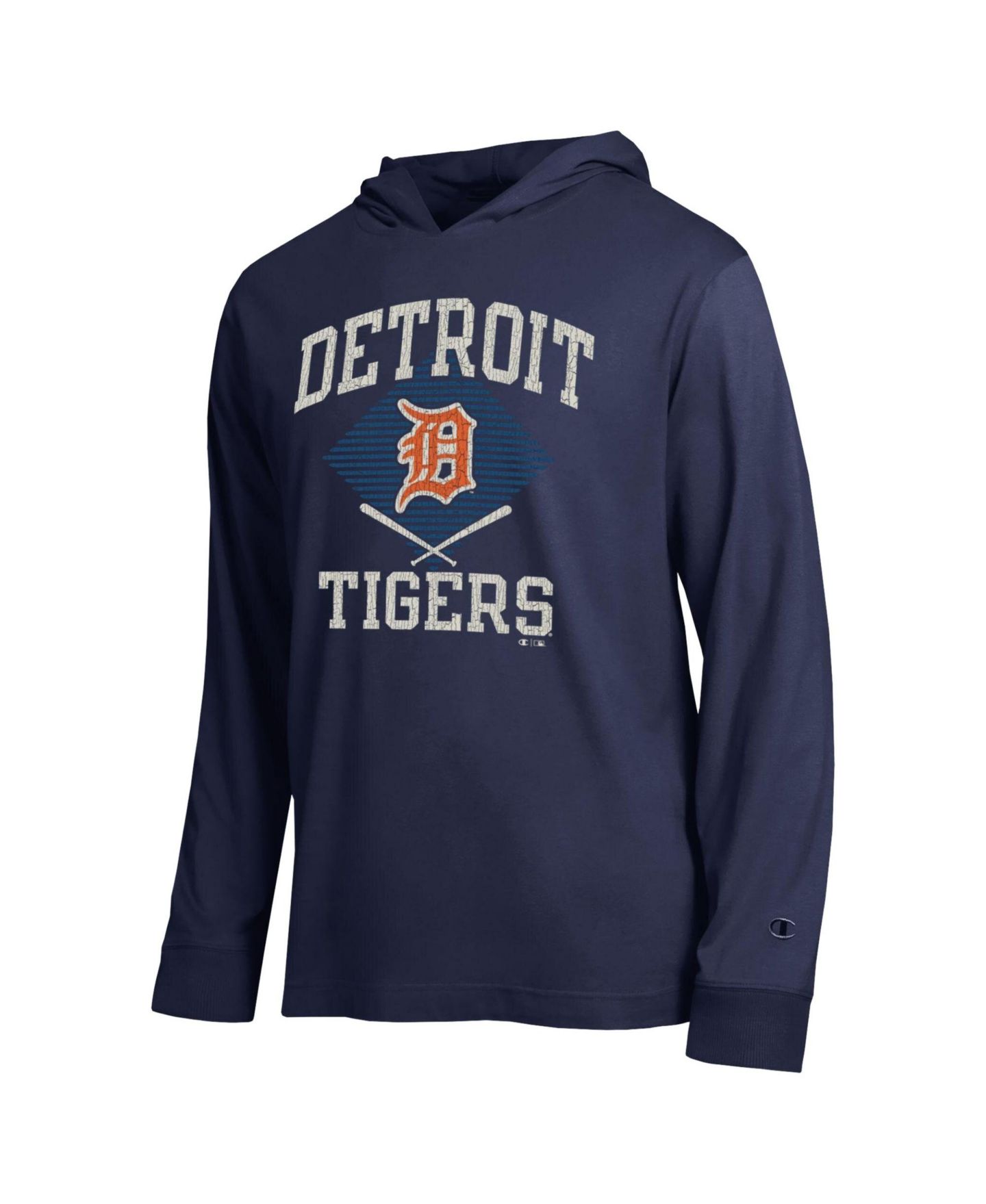 Мужская футболка Champion Detroit Tigers Hooded Long-Sleeve Relaxed Fit — фото 3