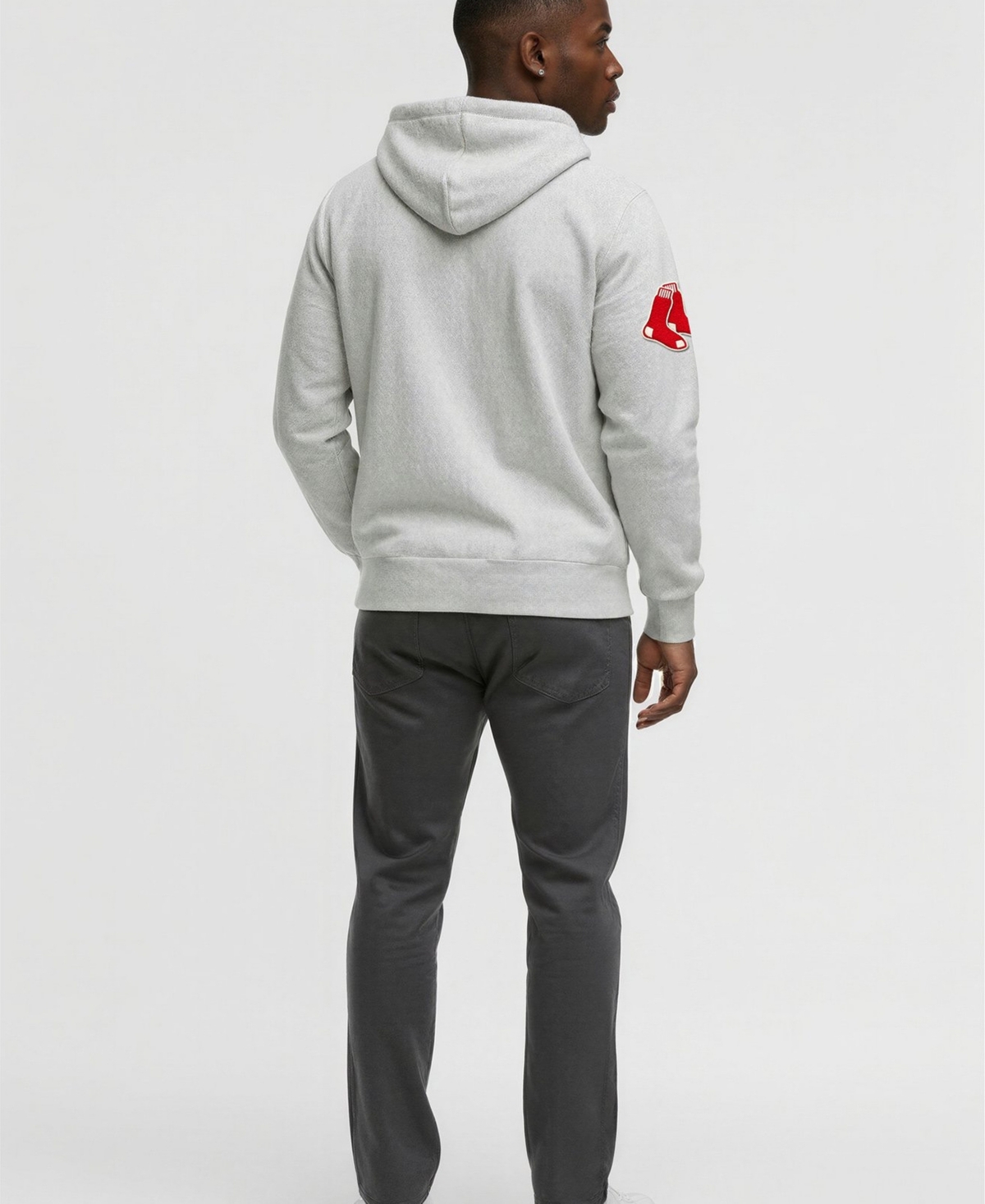 Champion Men's Boston Red Sox Reverse Weave Chenille Full-Zip Hoodie