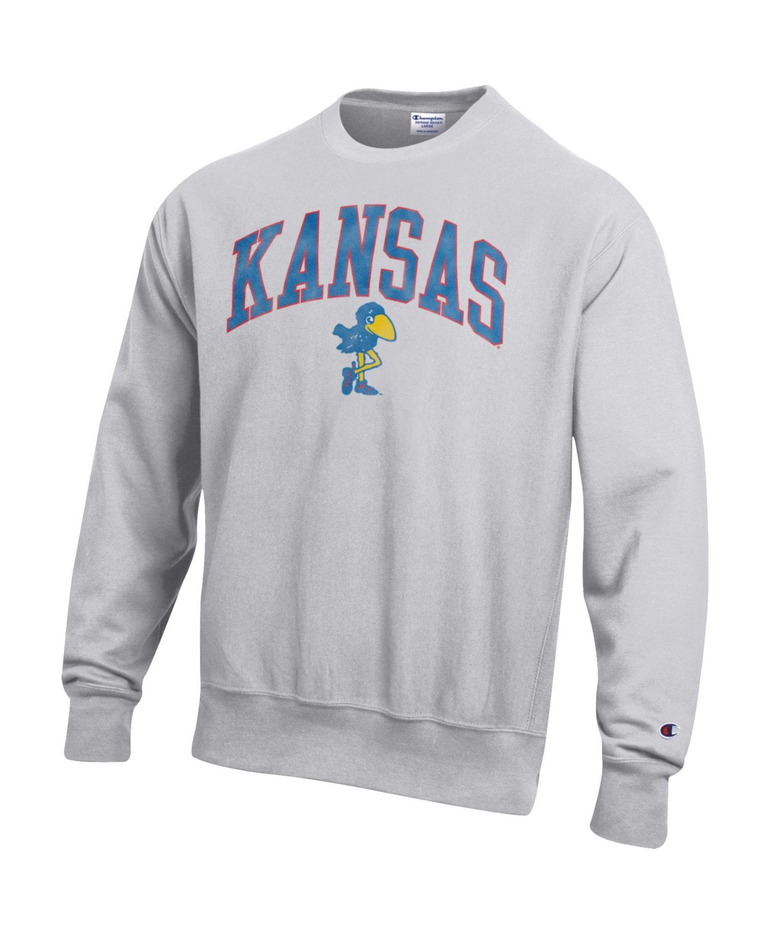 Men's Kansas Jayhawks Reverse Weave Crewneck Sweatshirt
