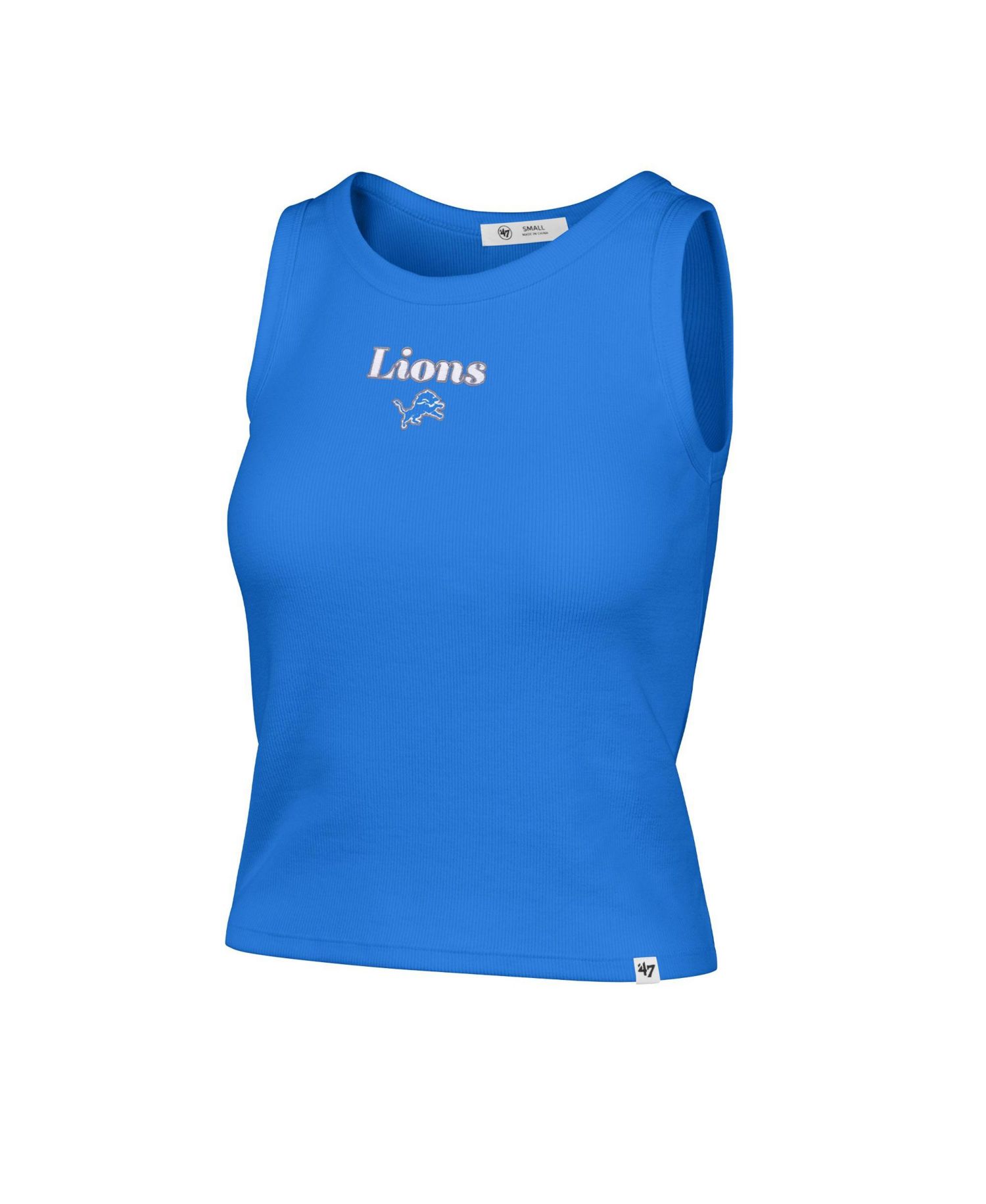 Women's Detroit Lions Ribbed Cropped Tank Top