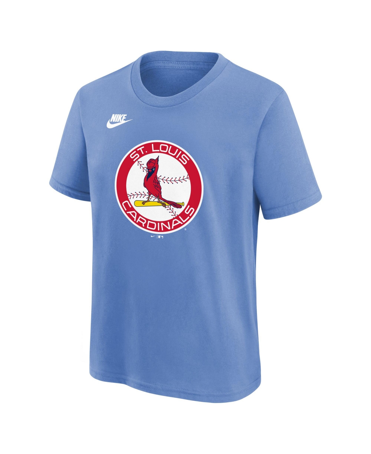 Nike Big Boys and Girls Light Blue St. Louis Cardinals Team Logo T-Shirt