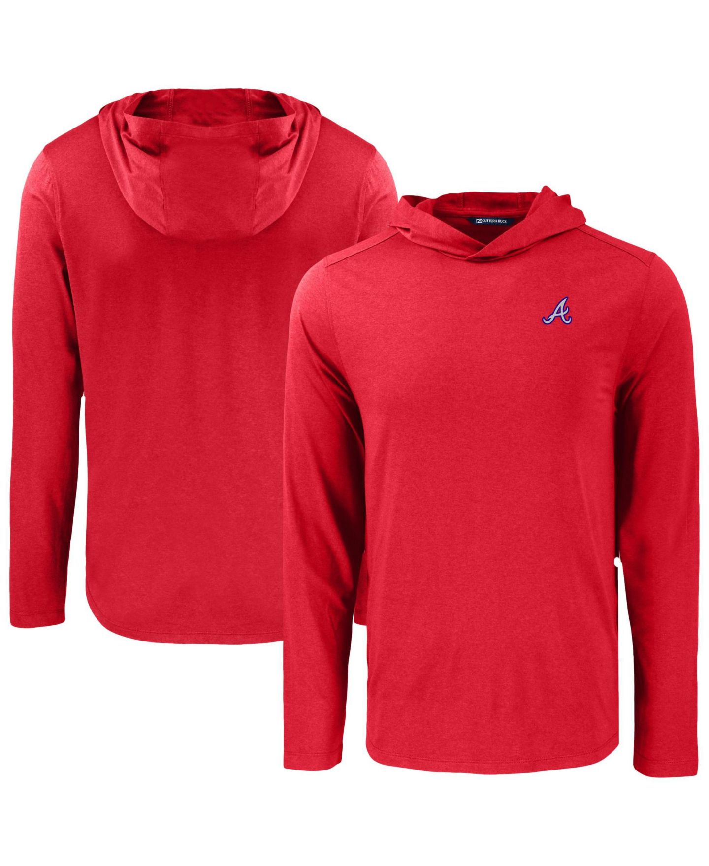 Мужское худи Cutter & Buck Atlanta Braves Coastline Epic Comfort Eco Long Sleeve T-Shirt — фото 1