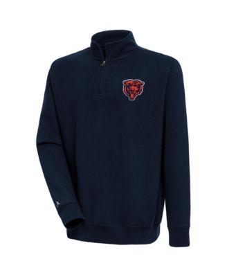 Men's Navy Chicago Bears Victory Quarter-Zip Pullover