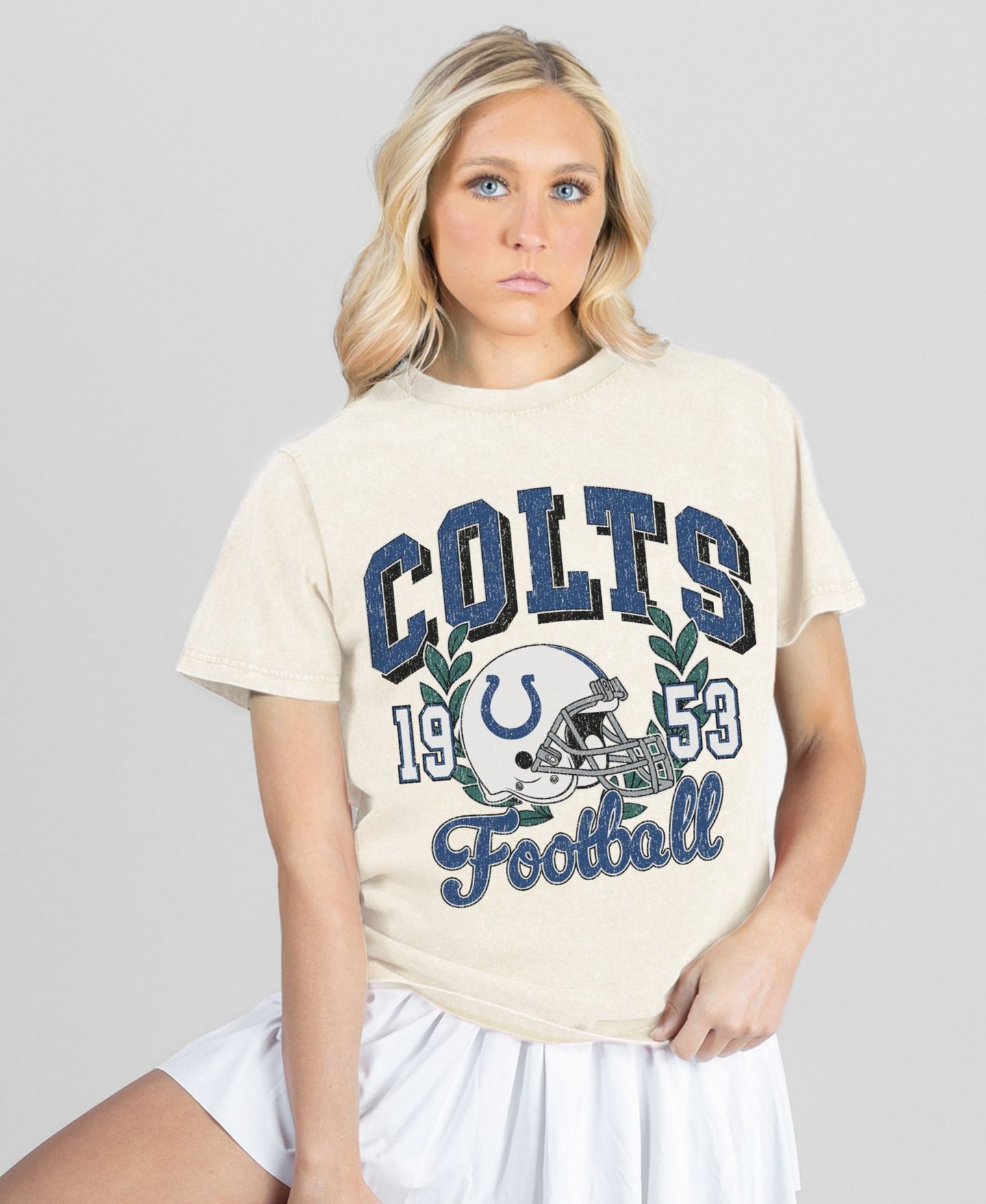Женская футболка Gameday Couture Indianapolis Colts Distressed Graphic Raised on Victory — фото 3