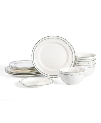 Victory Porcelain 12-Piece Dinnerware Set, Service for 4