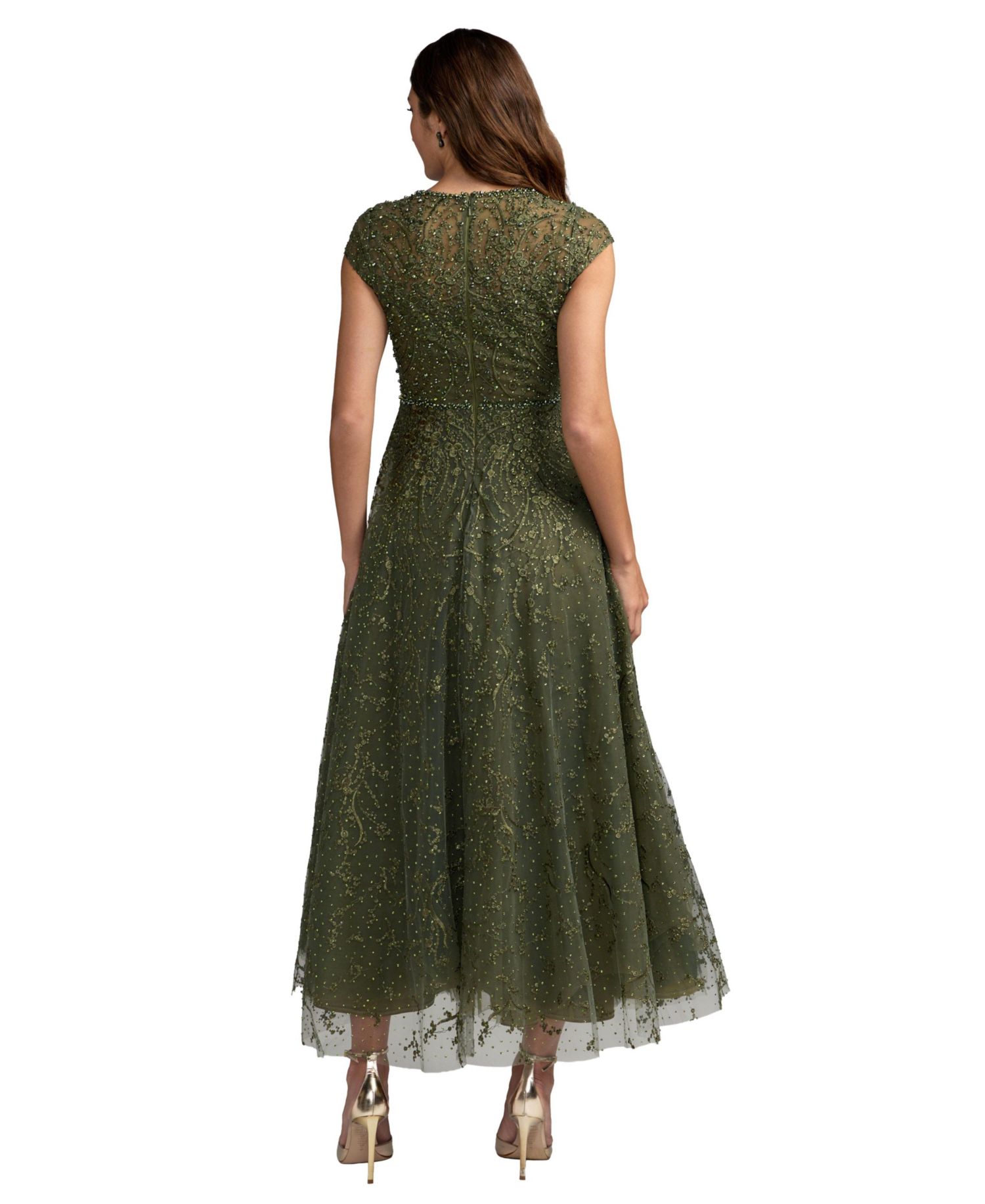 Women's Embellished A-Line Midi Dress