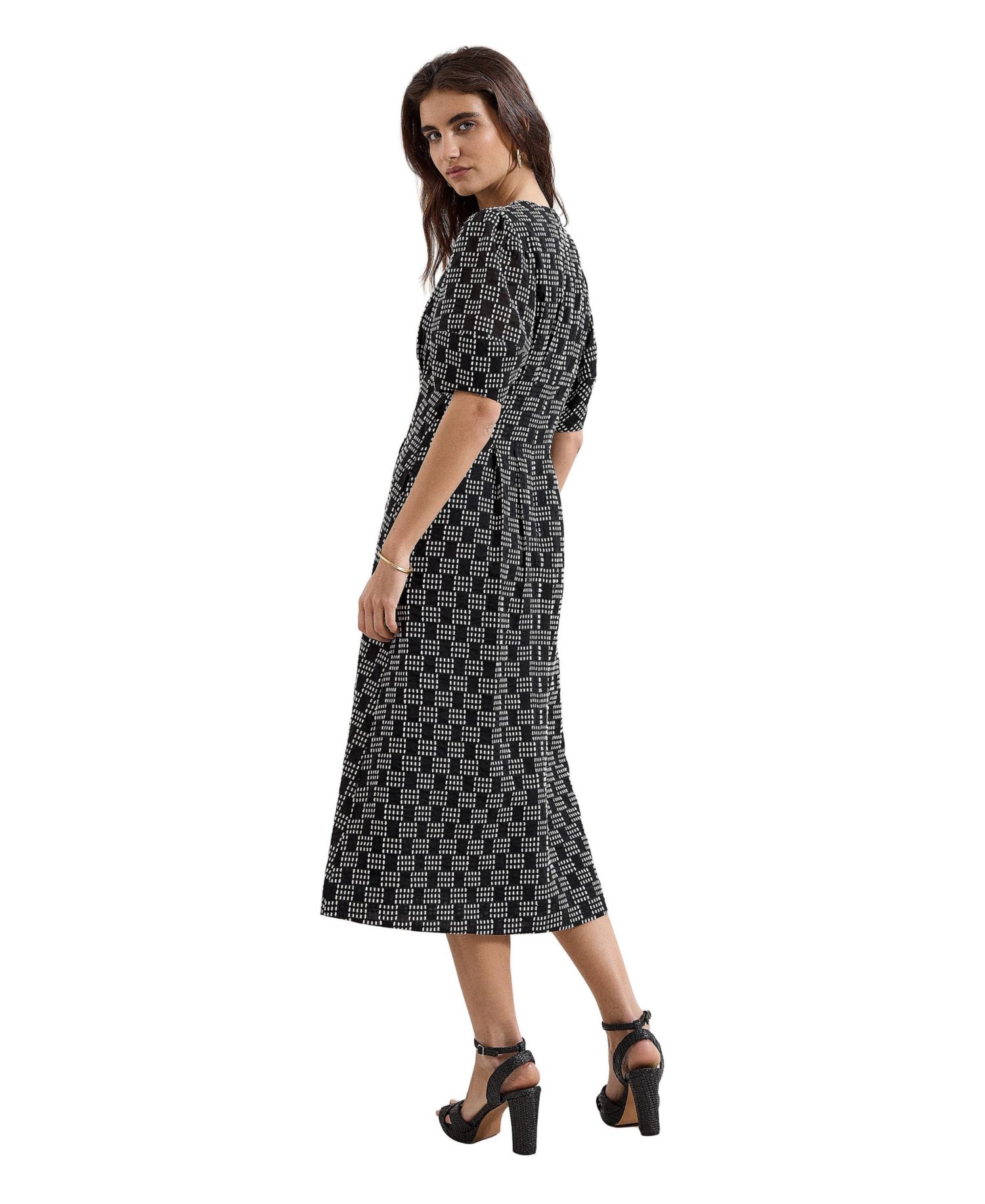 Women's Yasmine V-Neck Short-Sleeve Midi Dress
