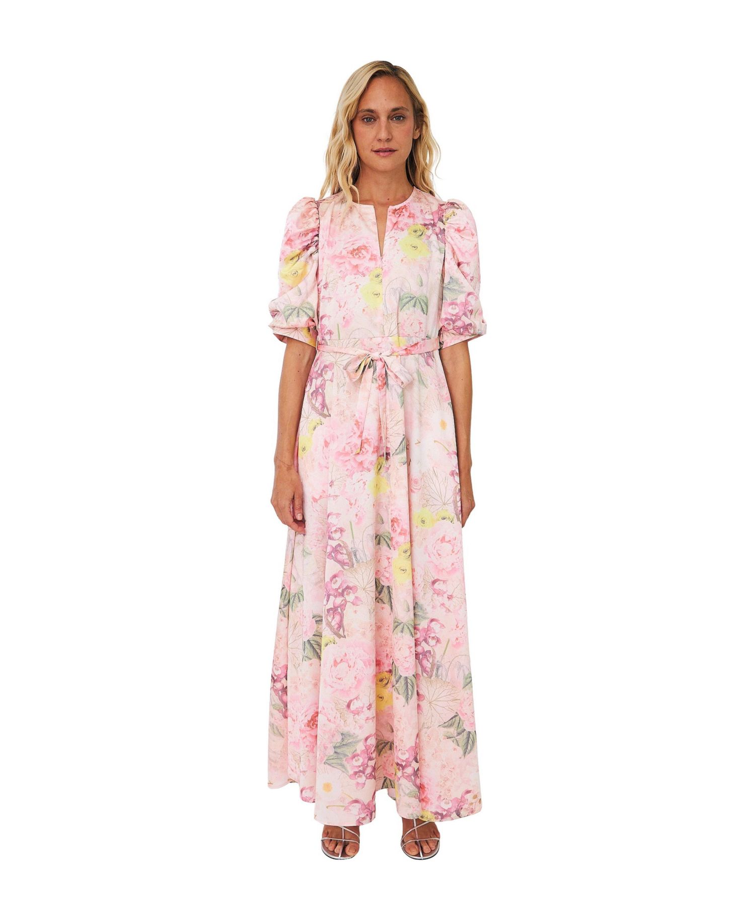 Women's Kayla Floral-Print Short-Sleeve Wedding Guest Maxi Dress