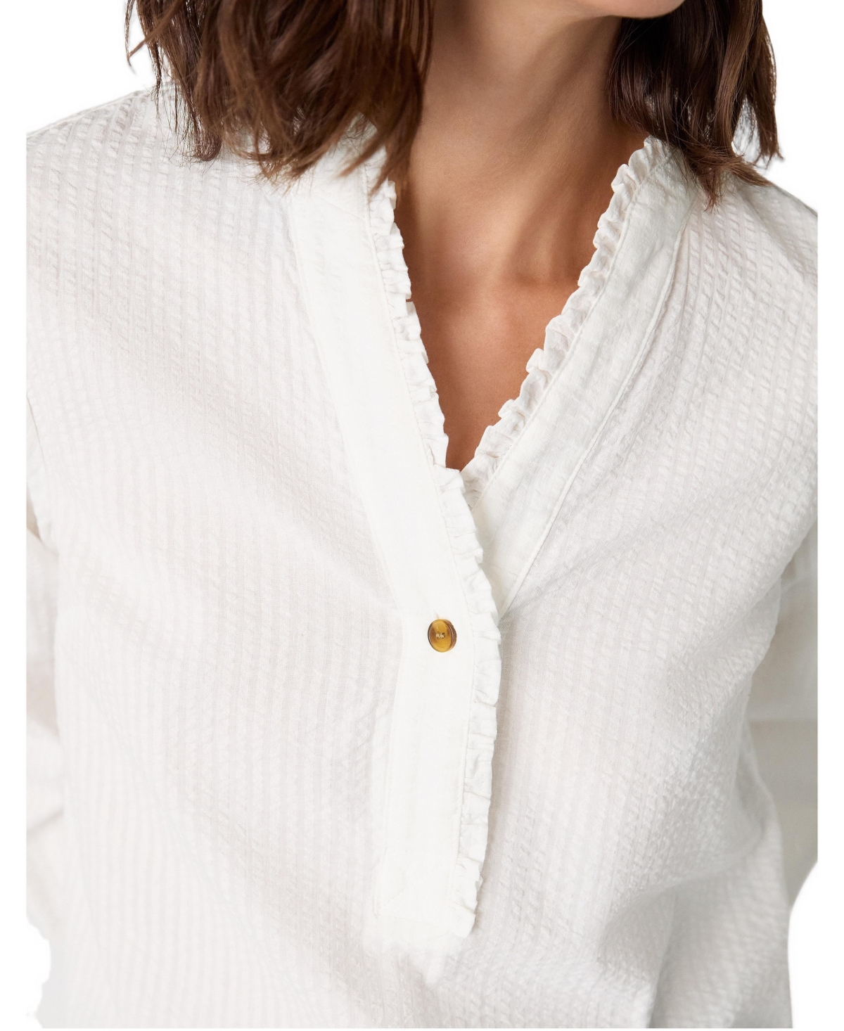 Whistles Women's Textured Frill Shirt