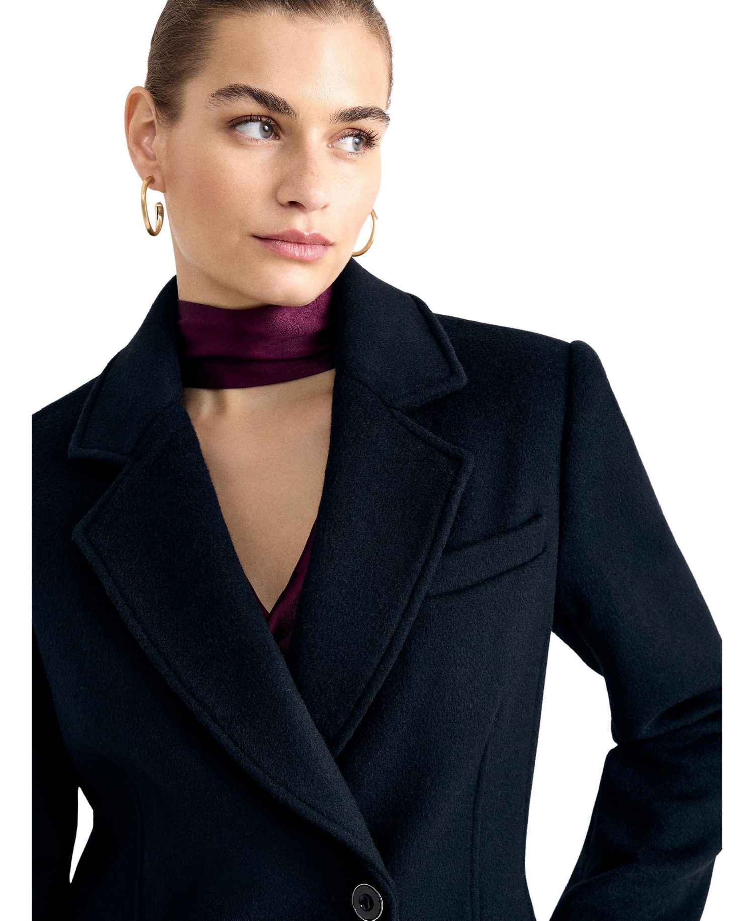 Women's Cailyn Wool-Blend Tailored Lined Maxi Coat