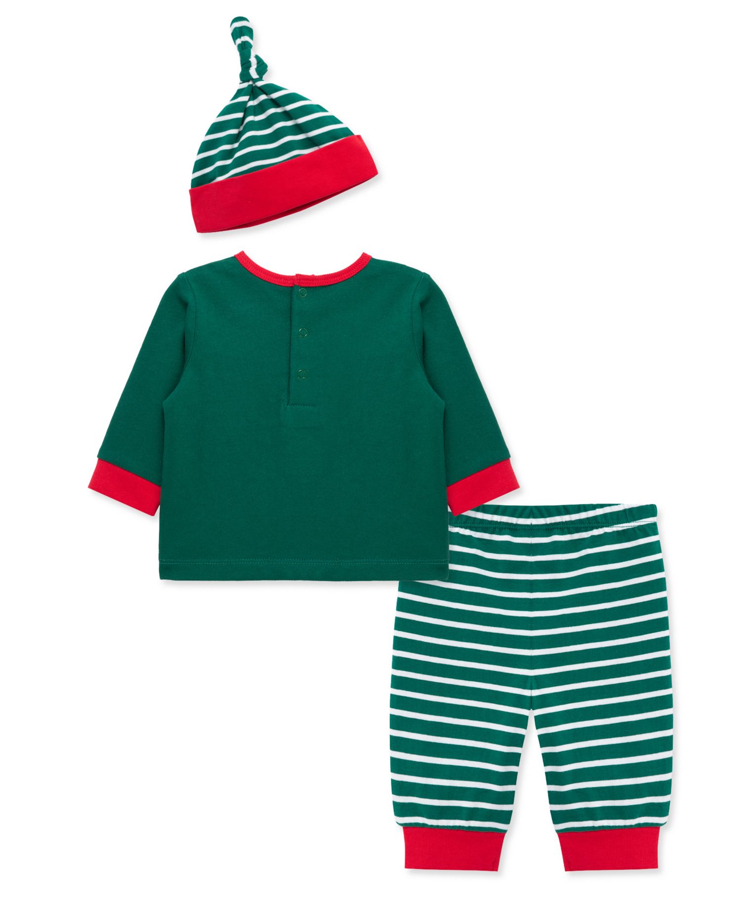 Baby Boys' Jingle Graphic Top, Striped Joggers and Hat, 3-Piece Set