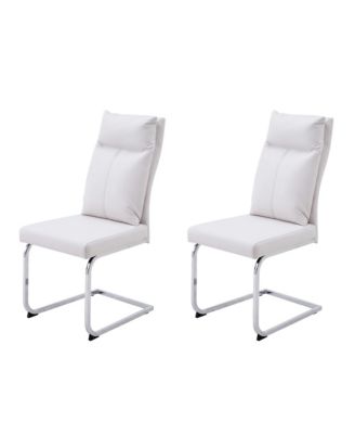 Modern Dining Chair Set of 2 with Soft Cushion Backrest and Legs