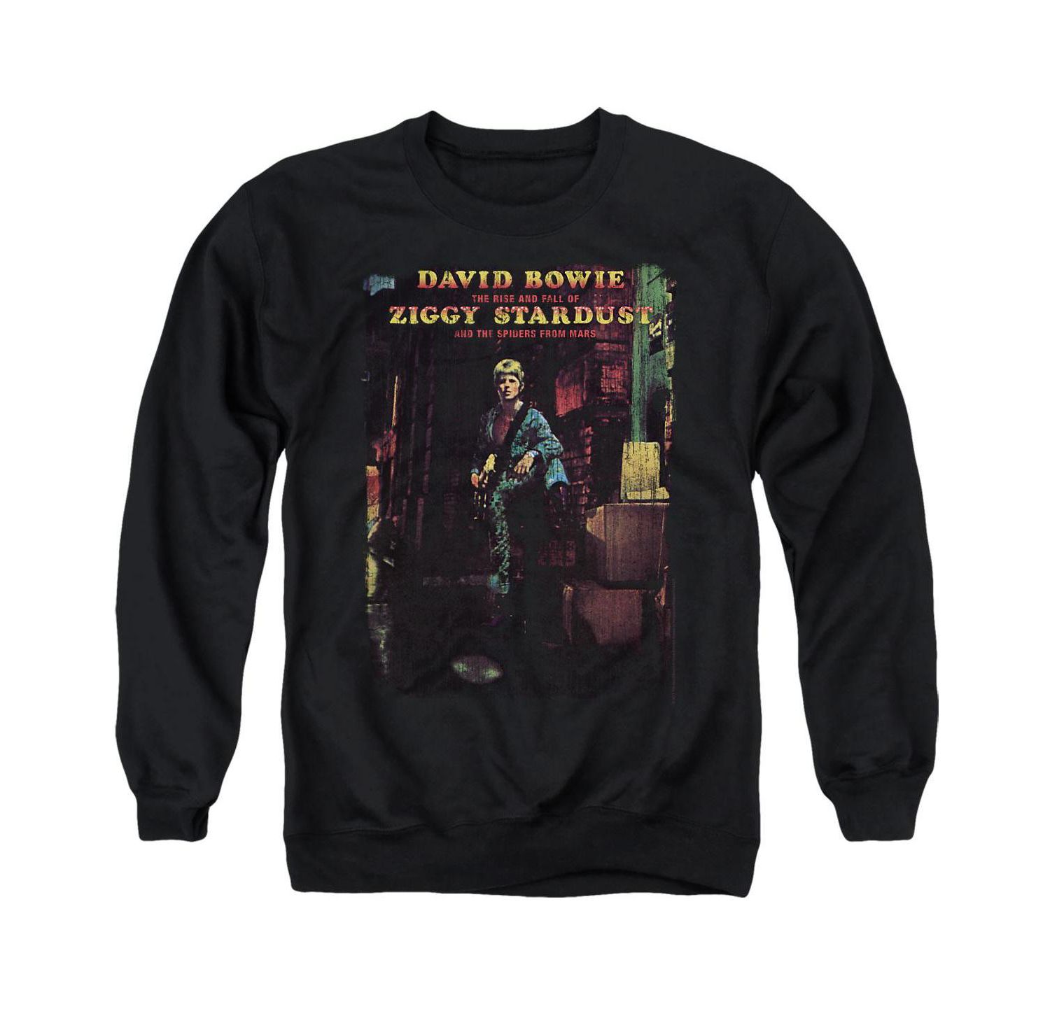 Men's Ziggy Stardust Album Graphic Crewneck Retro Sweatshirt
