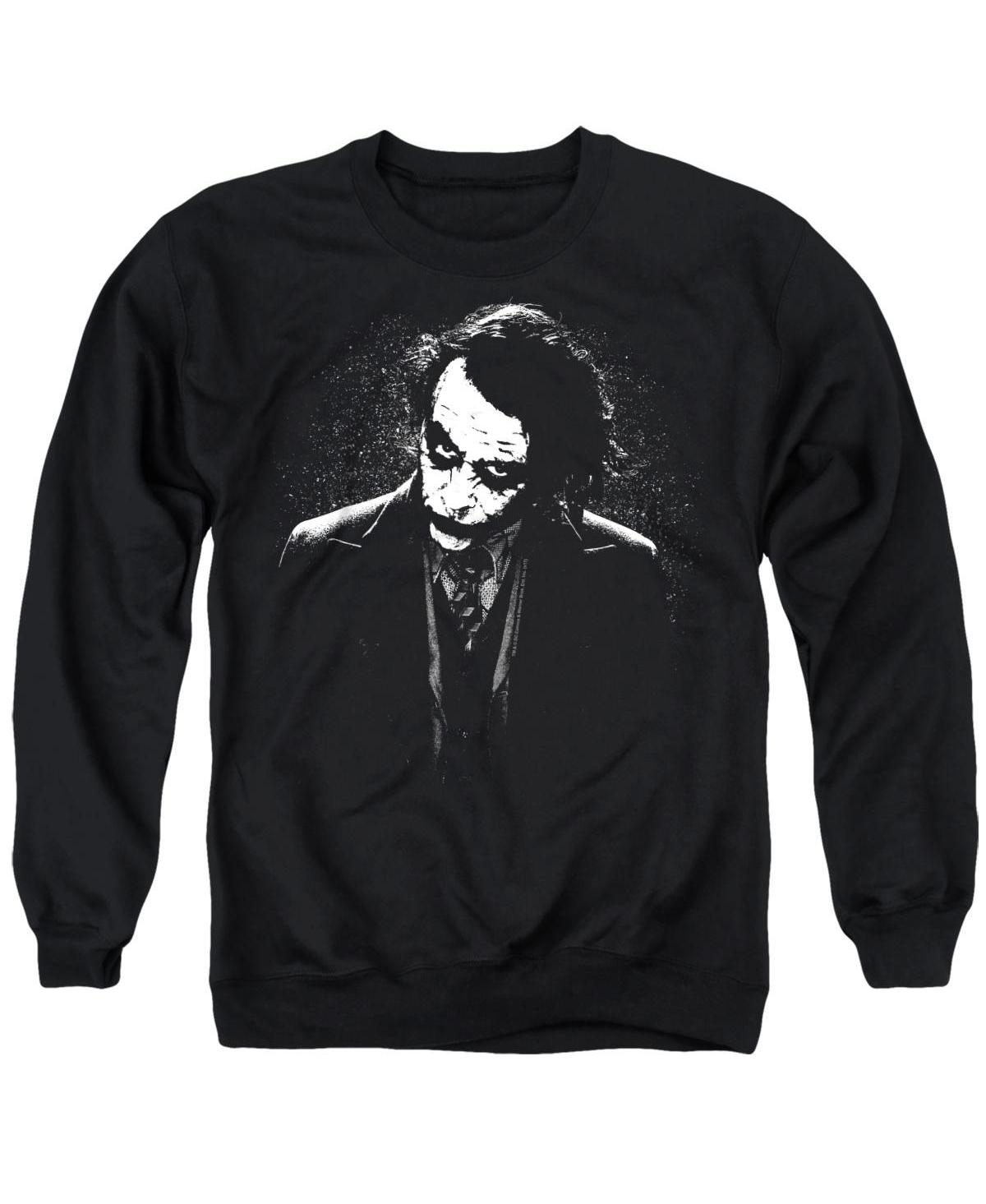 Batman Men's Dark Knight Dark Joker Long-Sleeve Graphic Crewneck Sweatshirt - Black