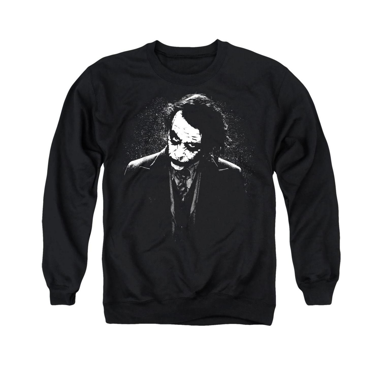 Men's Dark Knight Dark Joker Long-Sleeve Graphic Crewneck Sweatshirt