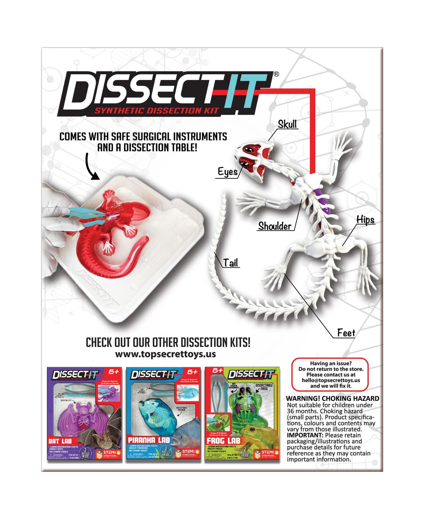Детская игрушка Dissect-It Salamander Anatomy Lab Toy, Ages 6+ — фото 3