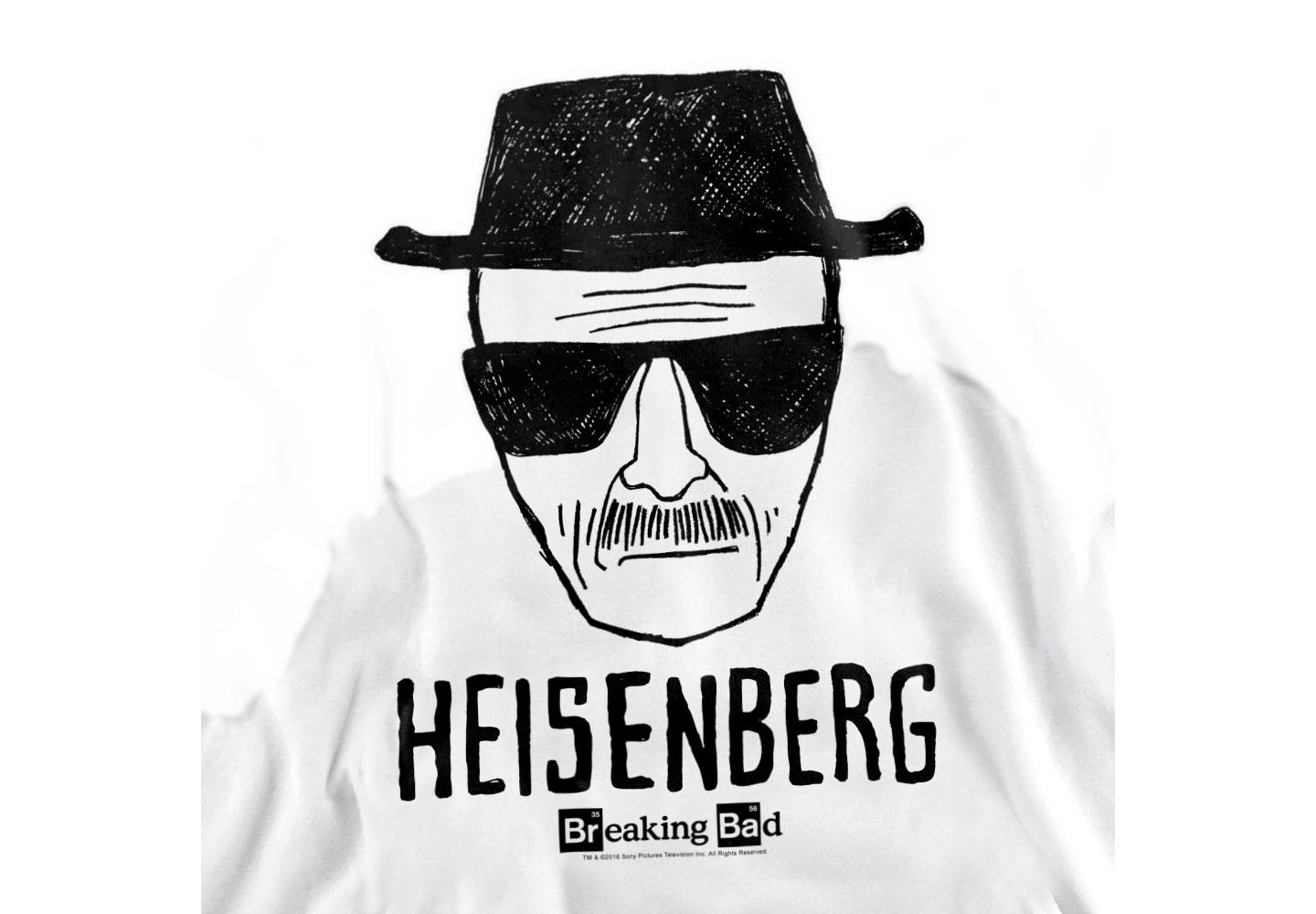 Мужская толстовка Breaking Bad Heisenberg Crewneck Graphic Long-Sleeve, цвет: Белый — фото 2