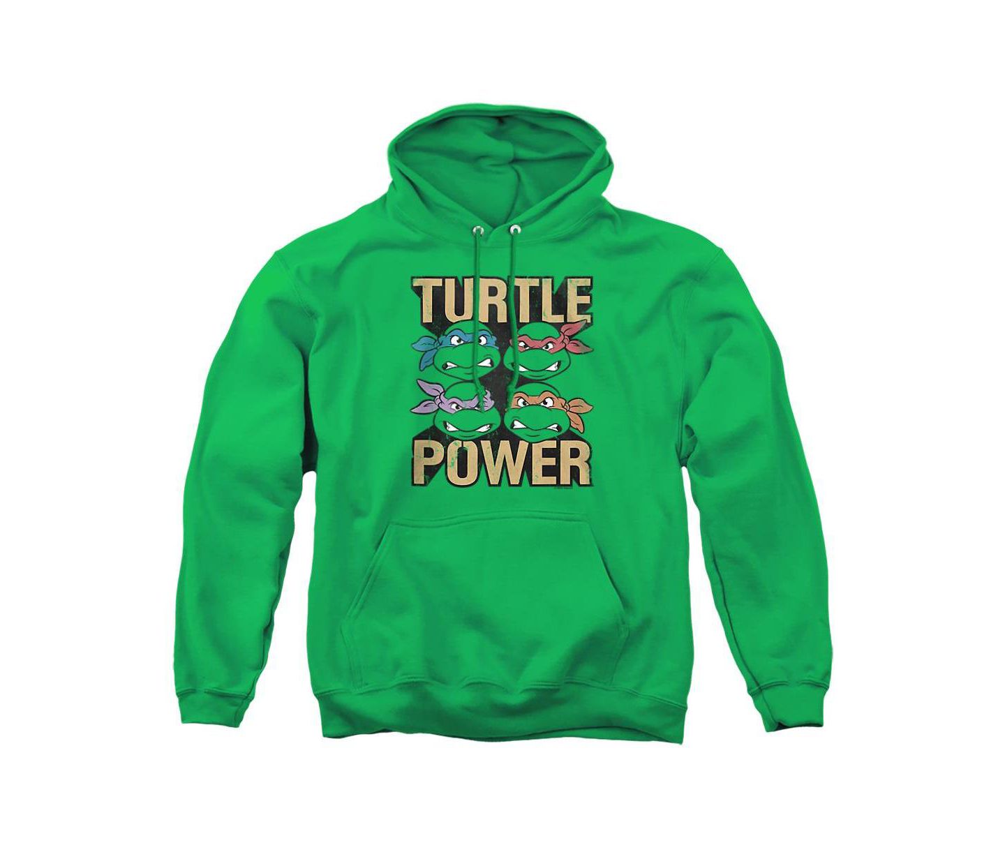 Мужское худи Teenage Mutant Ninja Turtles Turtle Power с принтом, цвет: Зелёный — фото 1