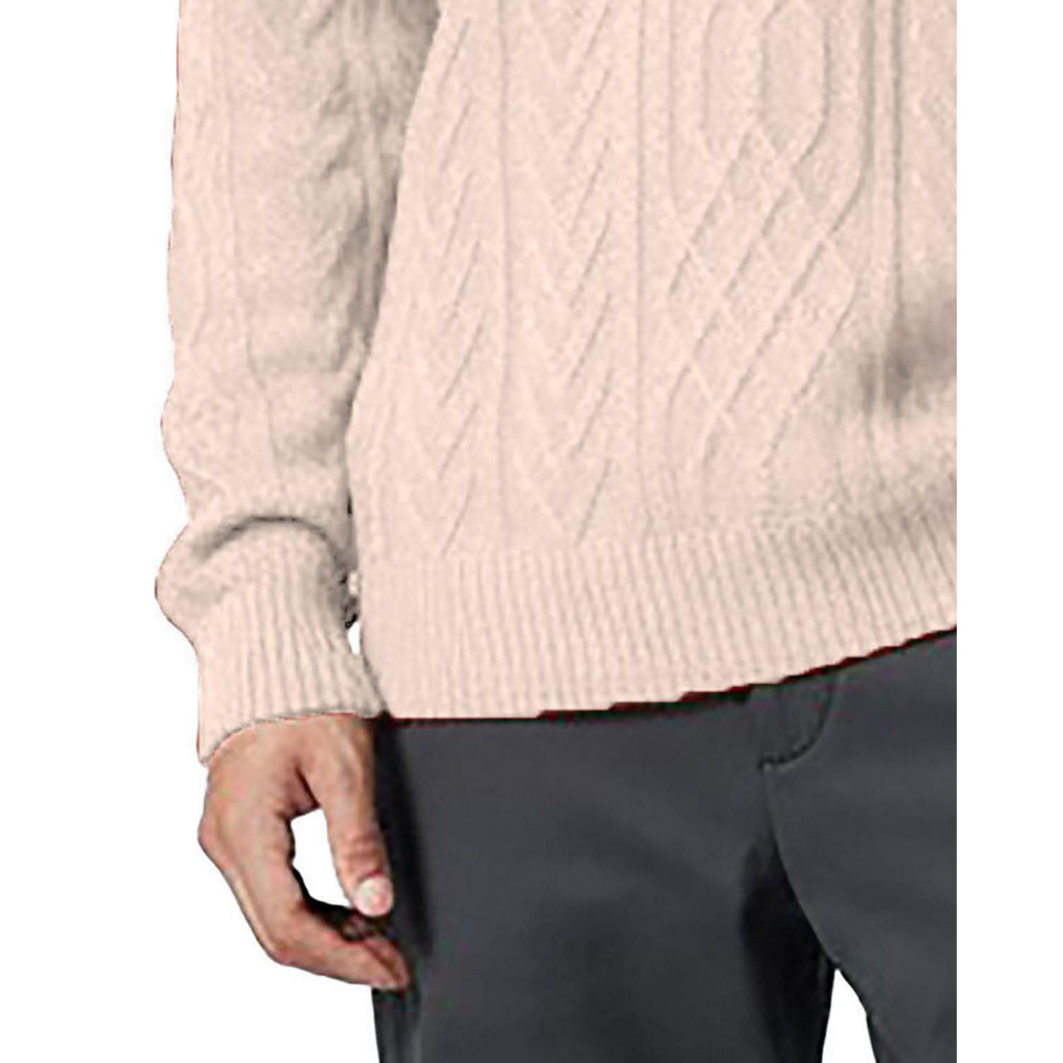 Men's Cable-Knit Mock-Neck Sweater