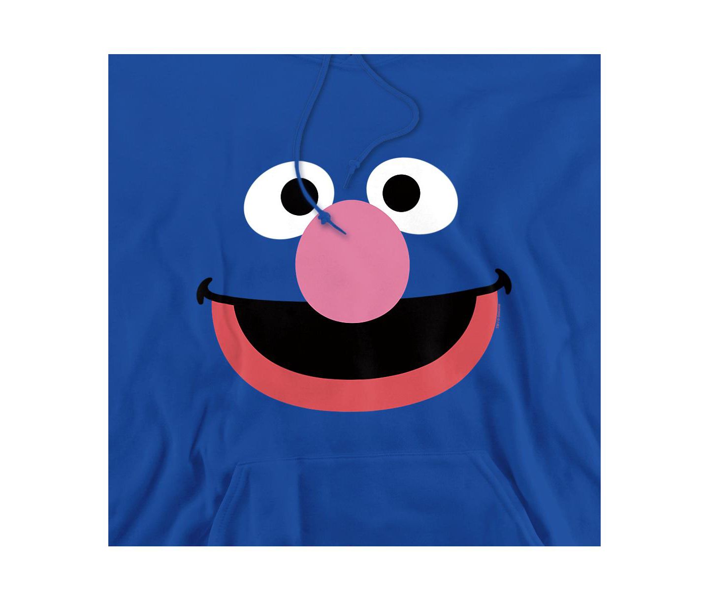 Мужское худи Sesame Street Grover Face Long-Sleeve Graphic Pull-Over, цвет: Королевский синий — фото 2