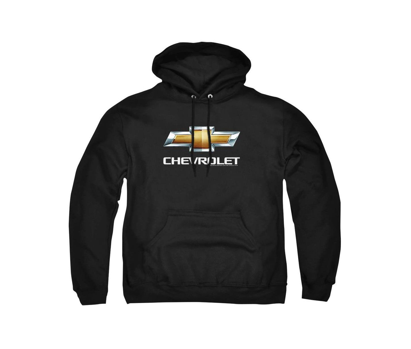 Мужское худи Corvette Chevrolet Chevy Bowtie Stacked Graphic Pullover Poly-Cotton Blend, цвет: Чёрный — фото 1