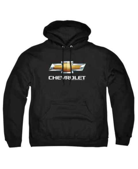 Мужское худи Corvette Chevrolet Chevy Bowtie Stacked Graphic Pullover Poly-Cotton Blend, цвет: Чёрный