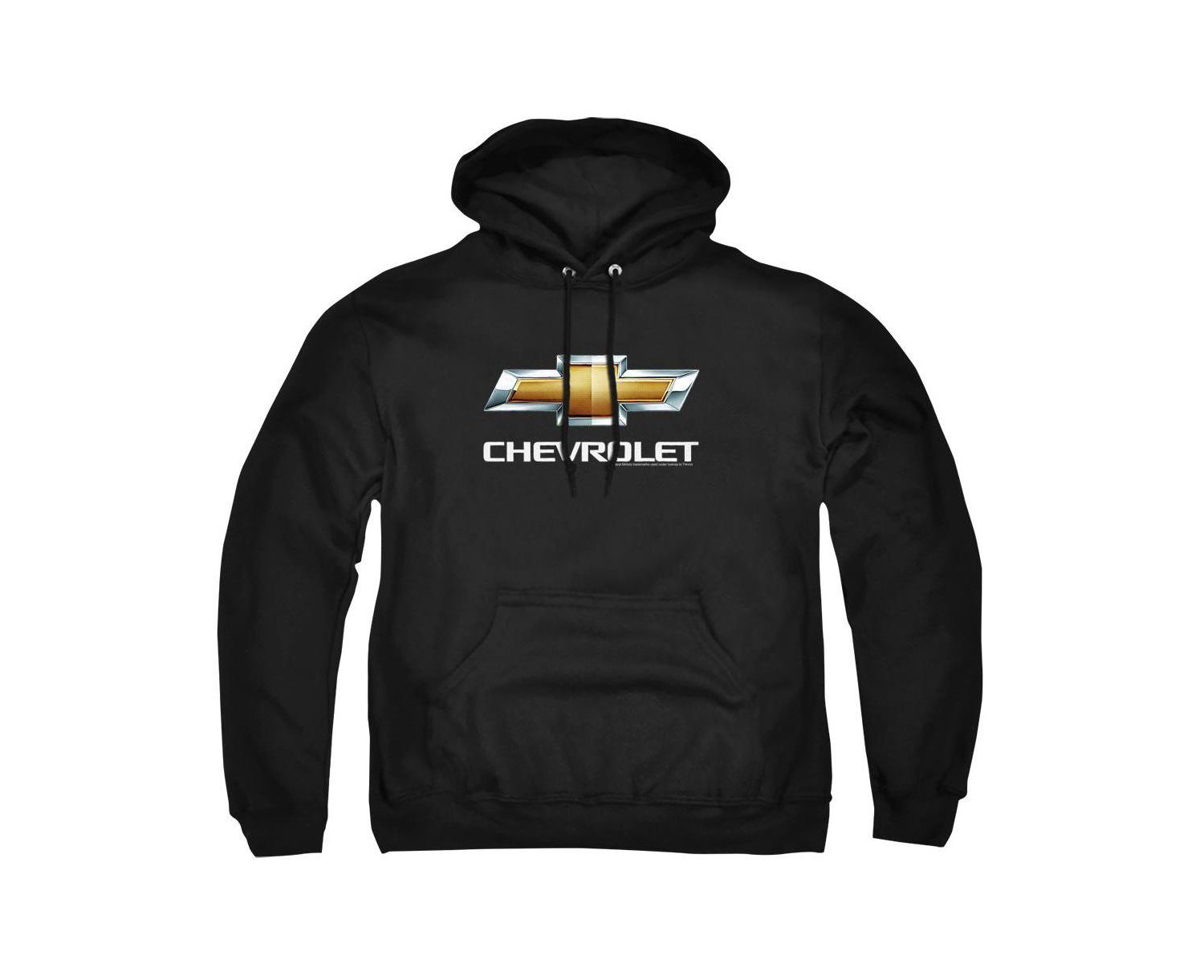 Men's Chevrolet Chevy Bowtie Stacked Graphic Pullover Poly-Cotton Blend Hoodie