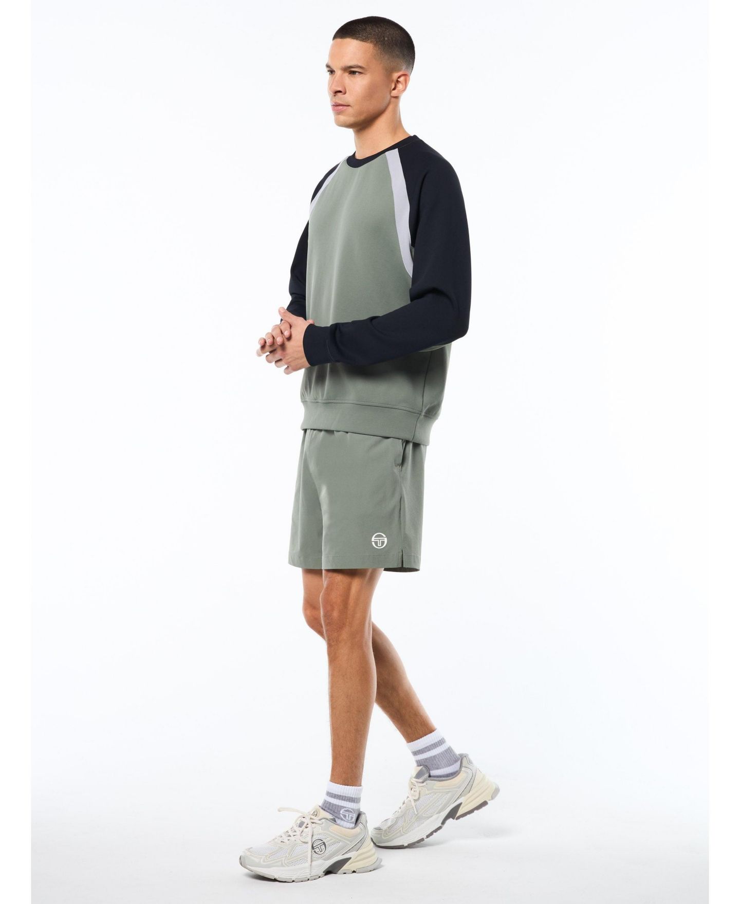 Мужской свитшот Sergio Tacchini Long-Sleeve Regular-Fit Sportivo Crewneck, цвет: Зелёный — фото 3
