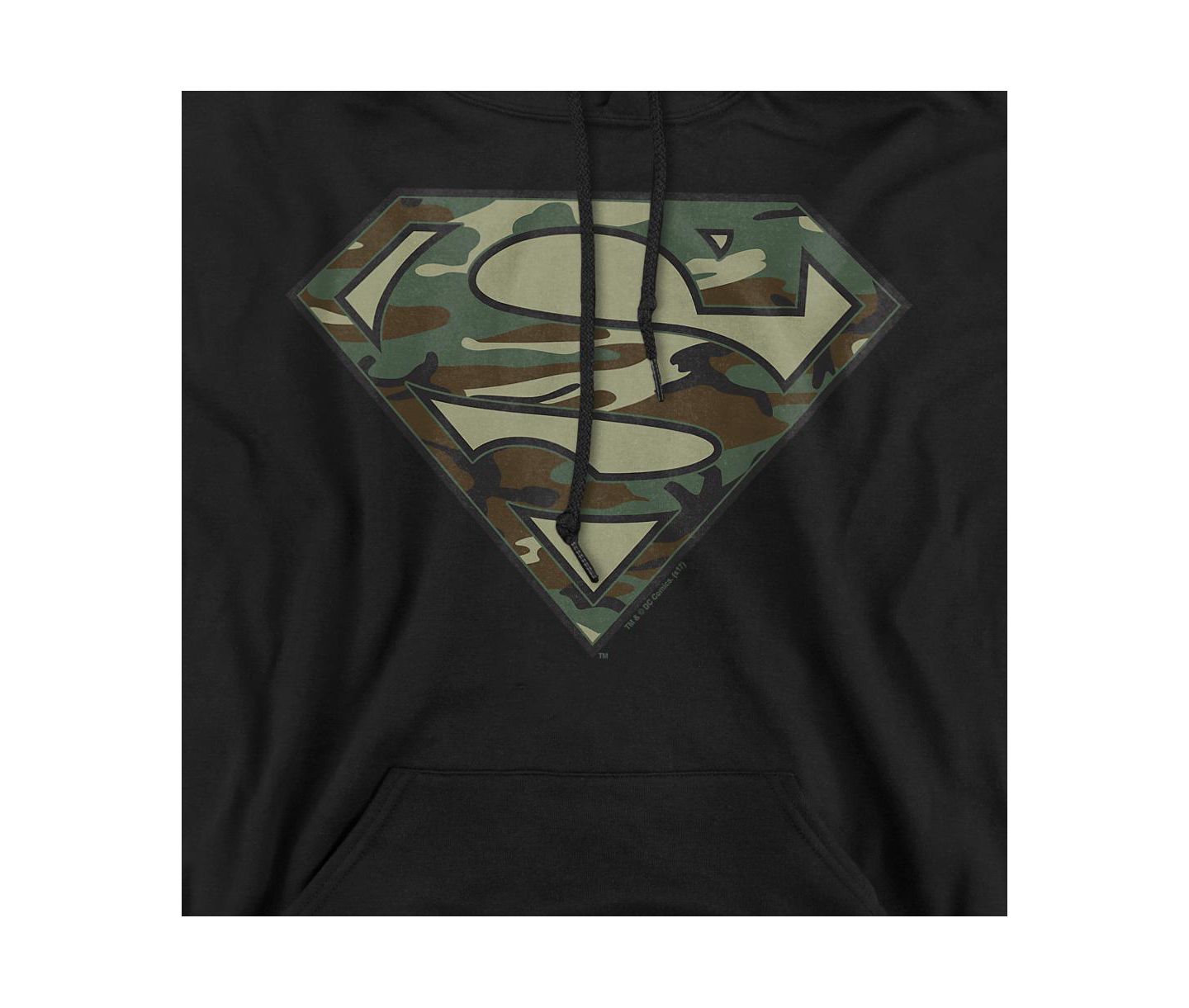 Мужское худи Superman Camo Graphic Pull-Over, цвет: Чёрный — фото 2
