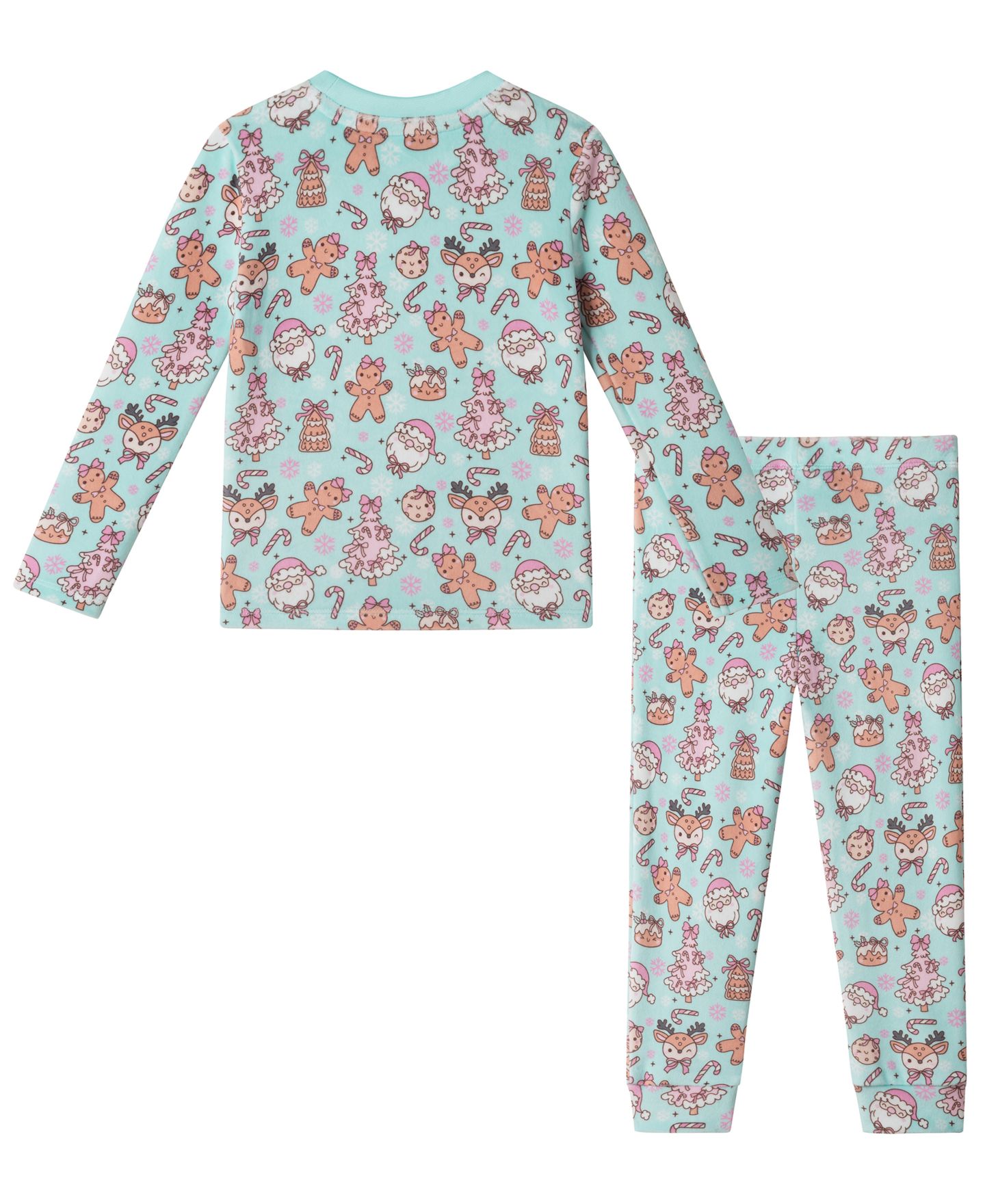 Детские пижамы Andy & Evan Toddler Girls' 2T-4T Ballet and Bows Print Pajama, 2-Piece Set, цвет: Аквамариновый — фото 2