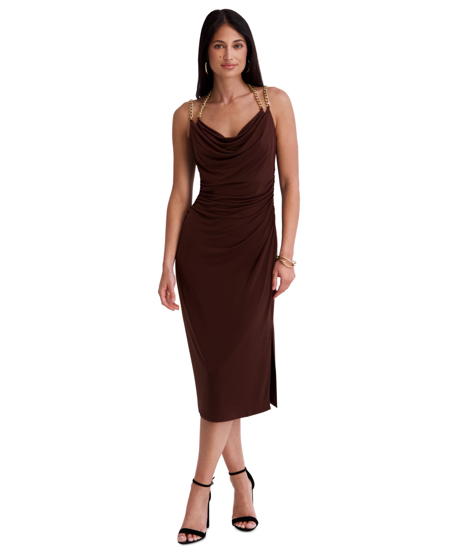 Women's Jersey Midi Cowl Neck Dress
