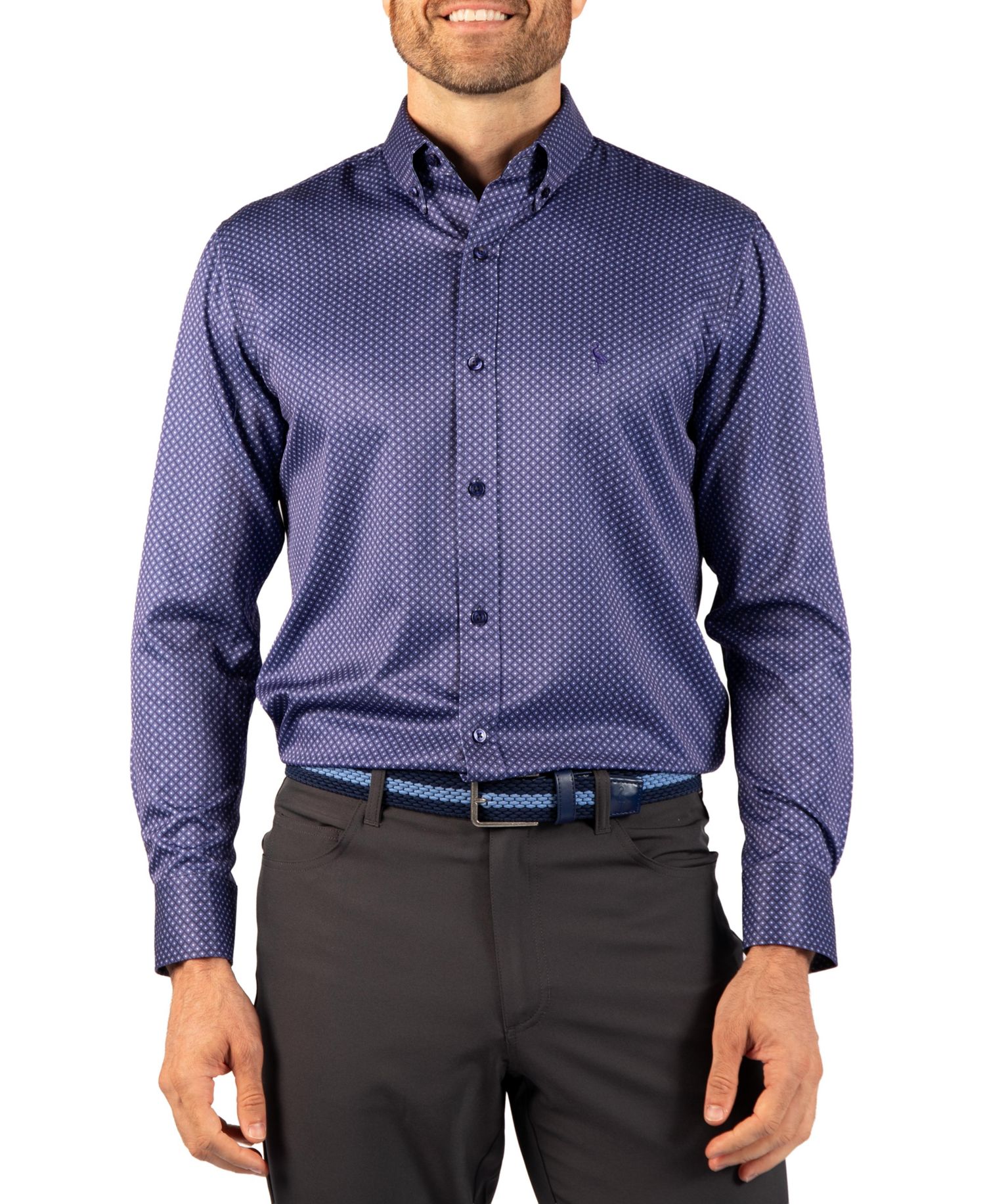 Men's Diamond Printed Performance Shirt