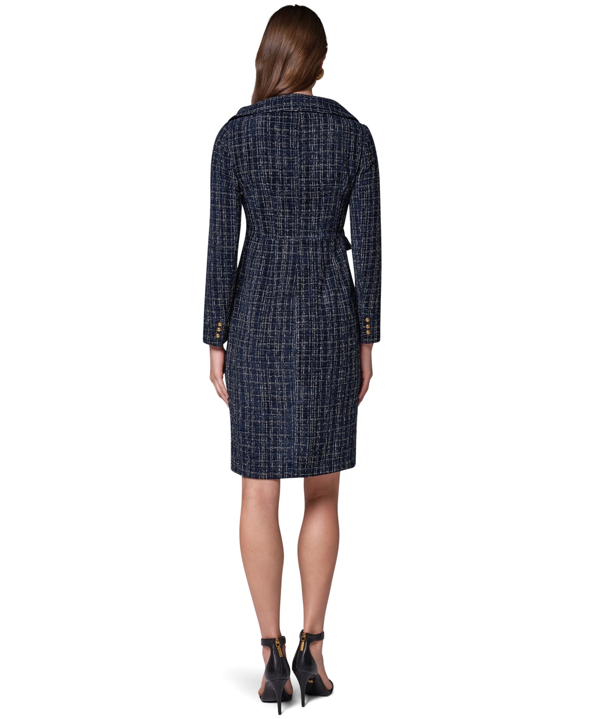 Donna Karan New York Women's Long-Sleeve Tweed Double-Breasted Jacket Dress