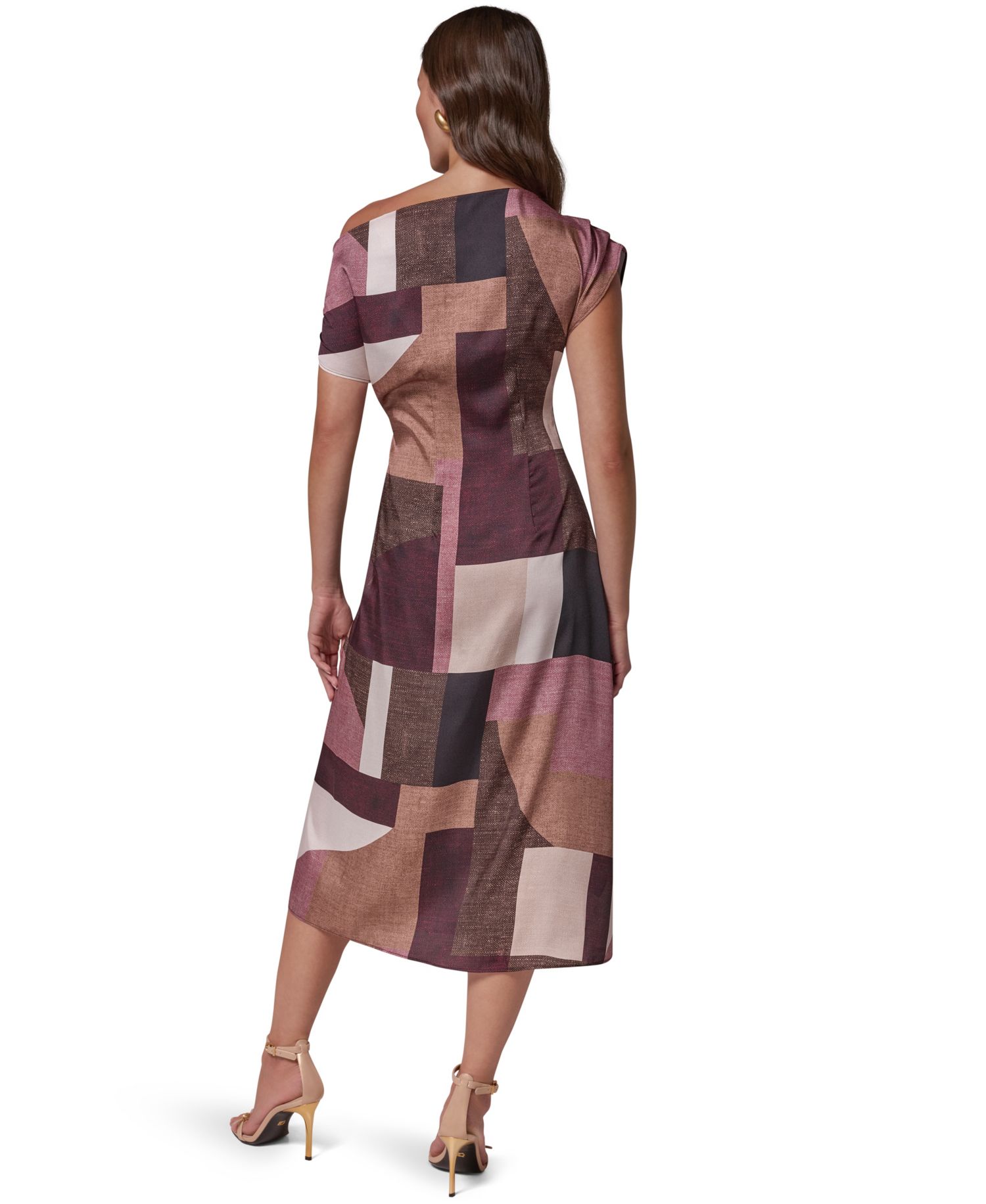 Women's Off-the-Shoulder Asymmetrical Midi Dress