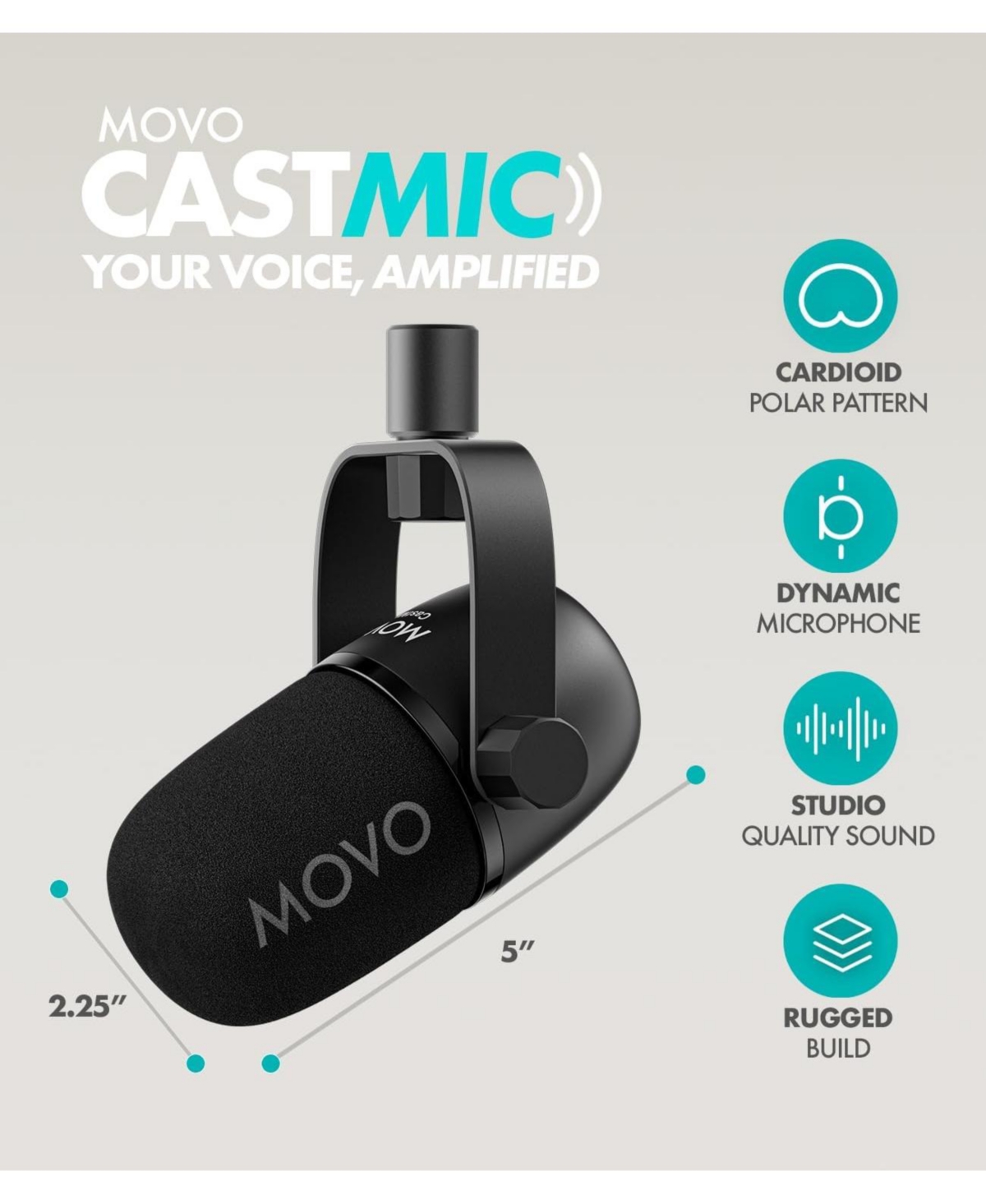 Movo Two Person Video Podcast Equipment 4K Usb-c Audio Interface Bundle