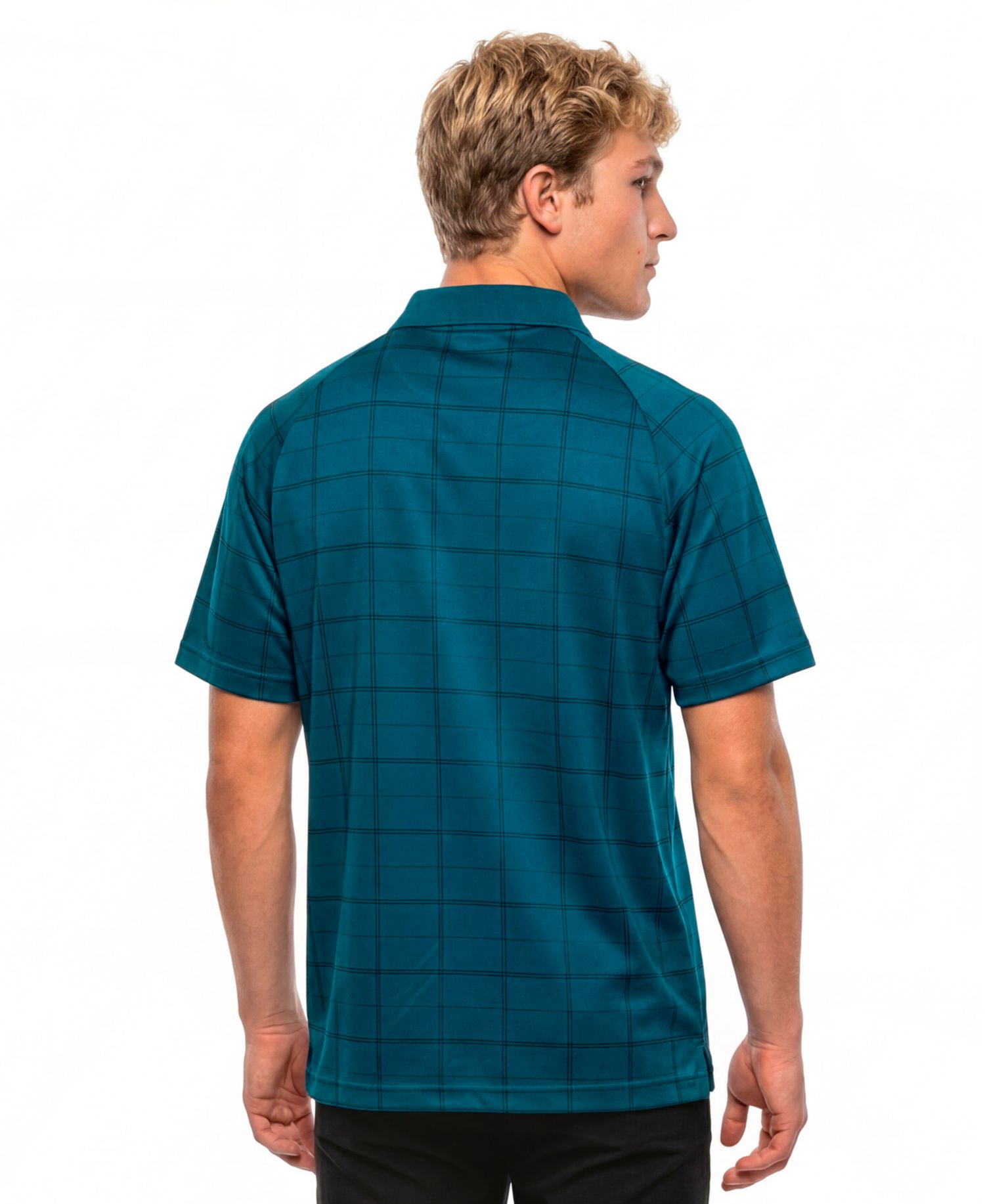 Men's Elevated Tartan Regular-Fit Polo Shirt